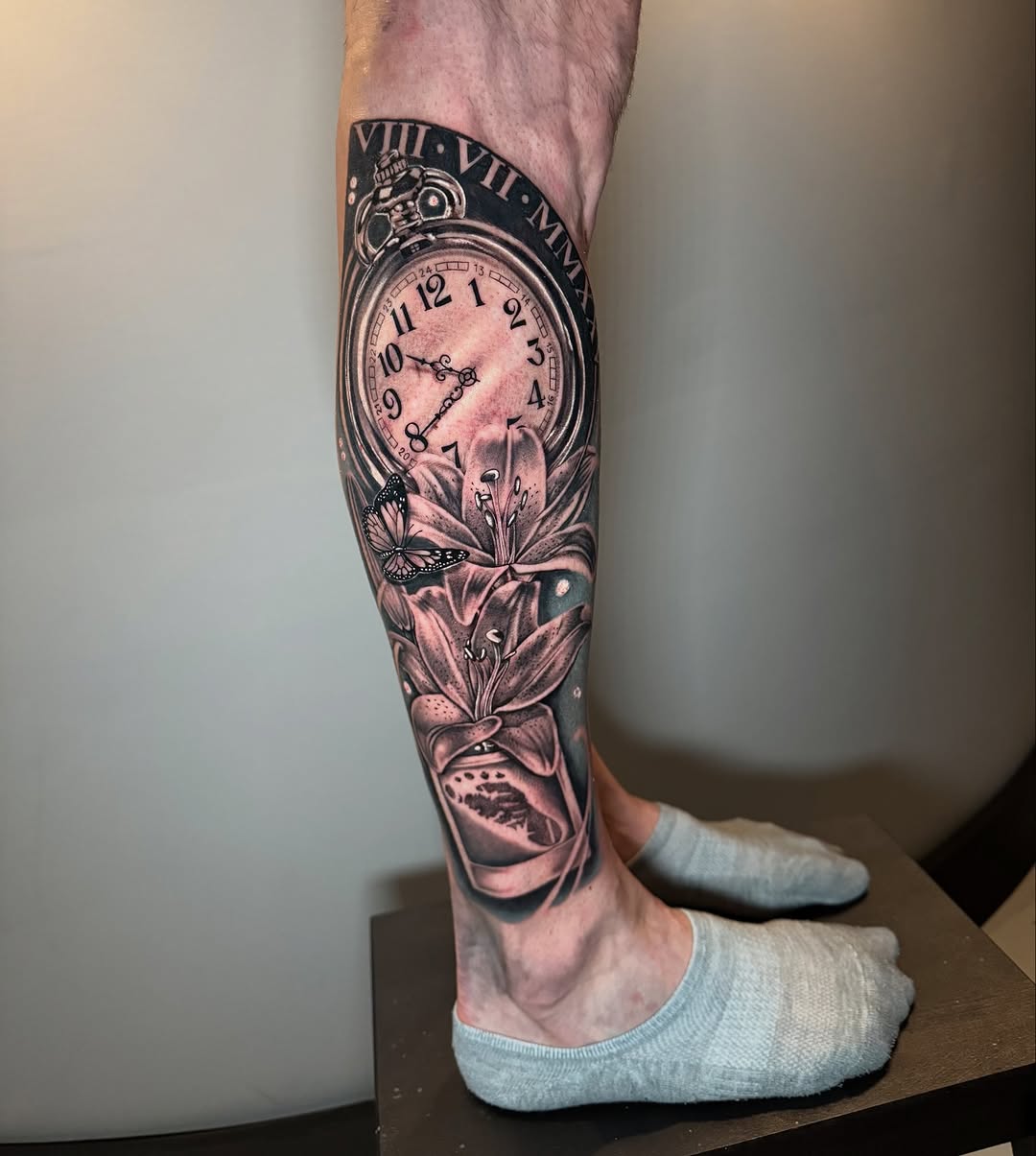 Tattoo by @monicas_tattoos โ realism, black_and_grey