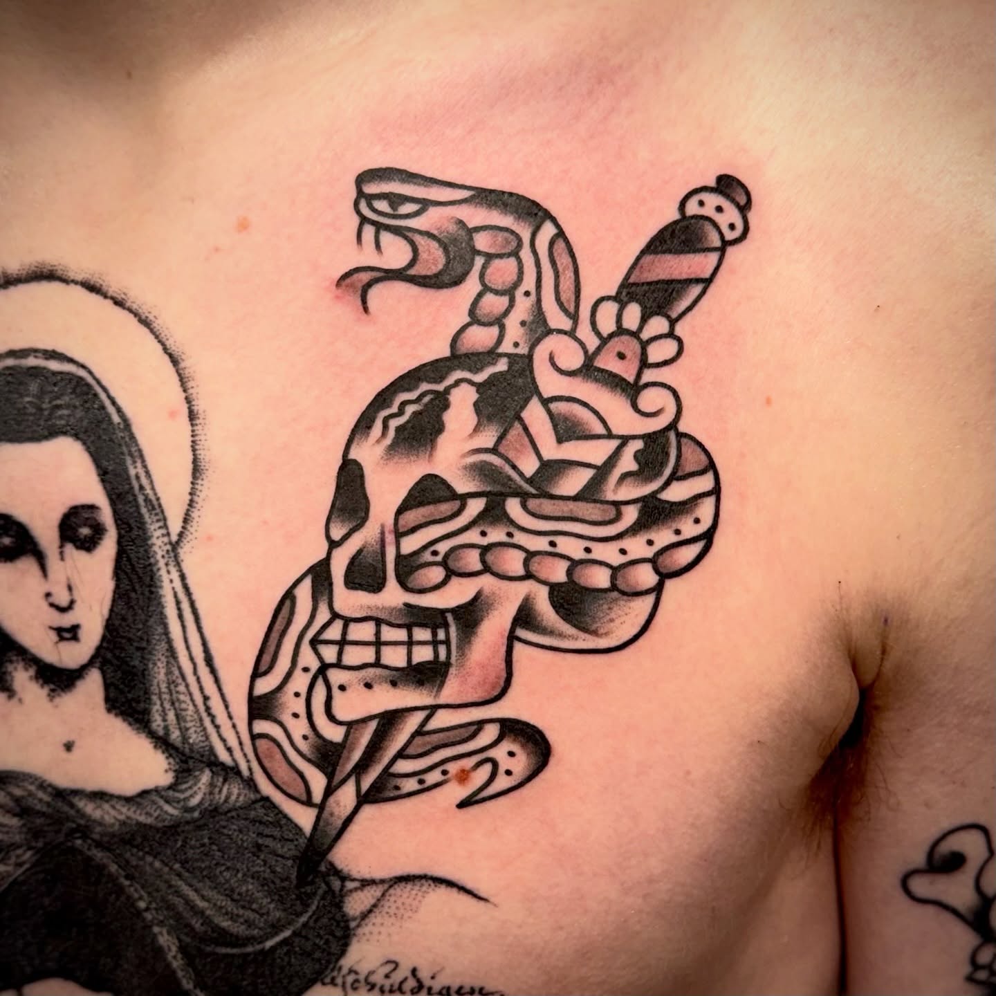 Tattoo by @kane.the.tattooer — american_traditional, black_and_grey
