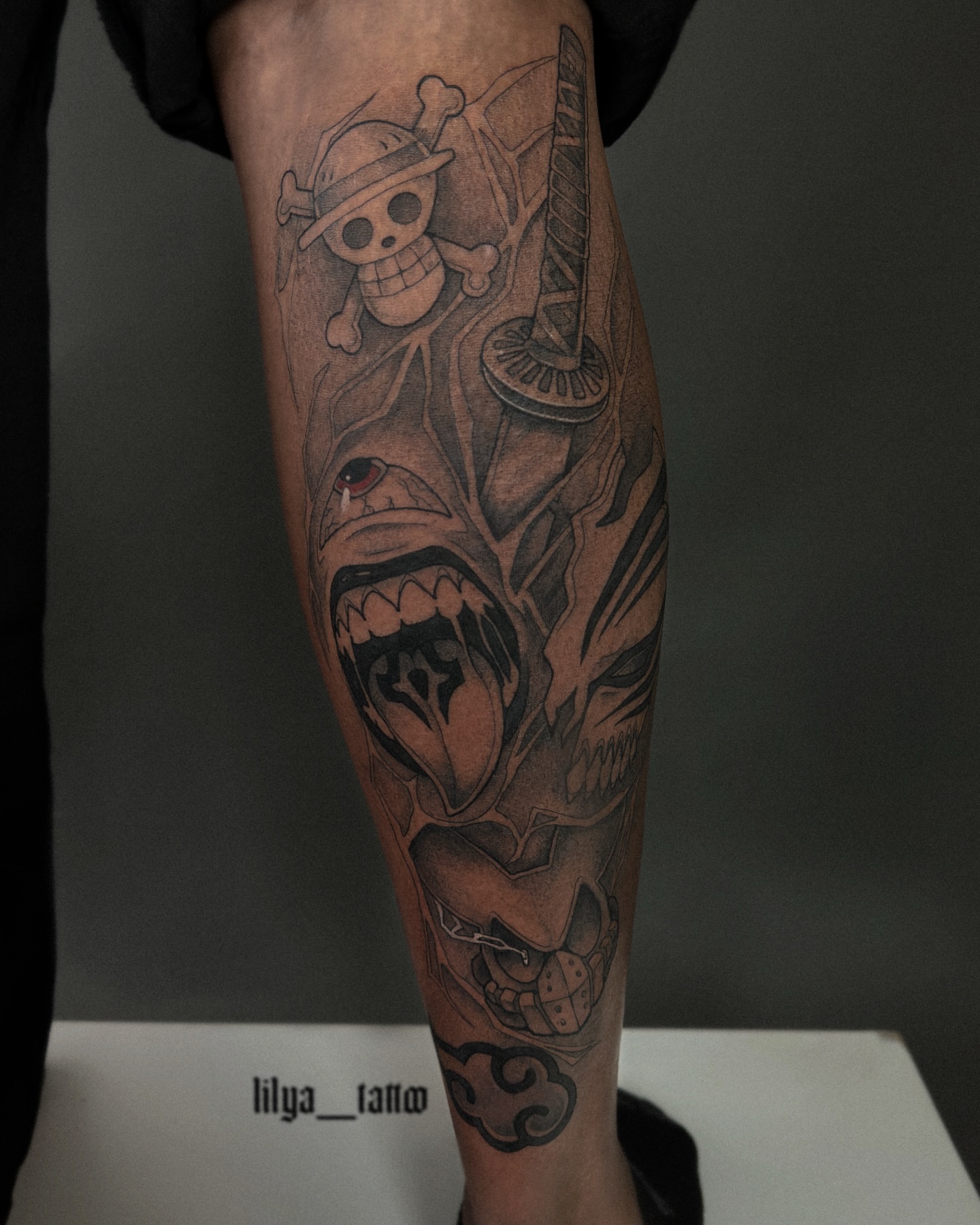 Pirate ship and skull realism tattoo on the forearm by ✧ ʟɪʟʏᴀ