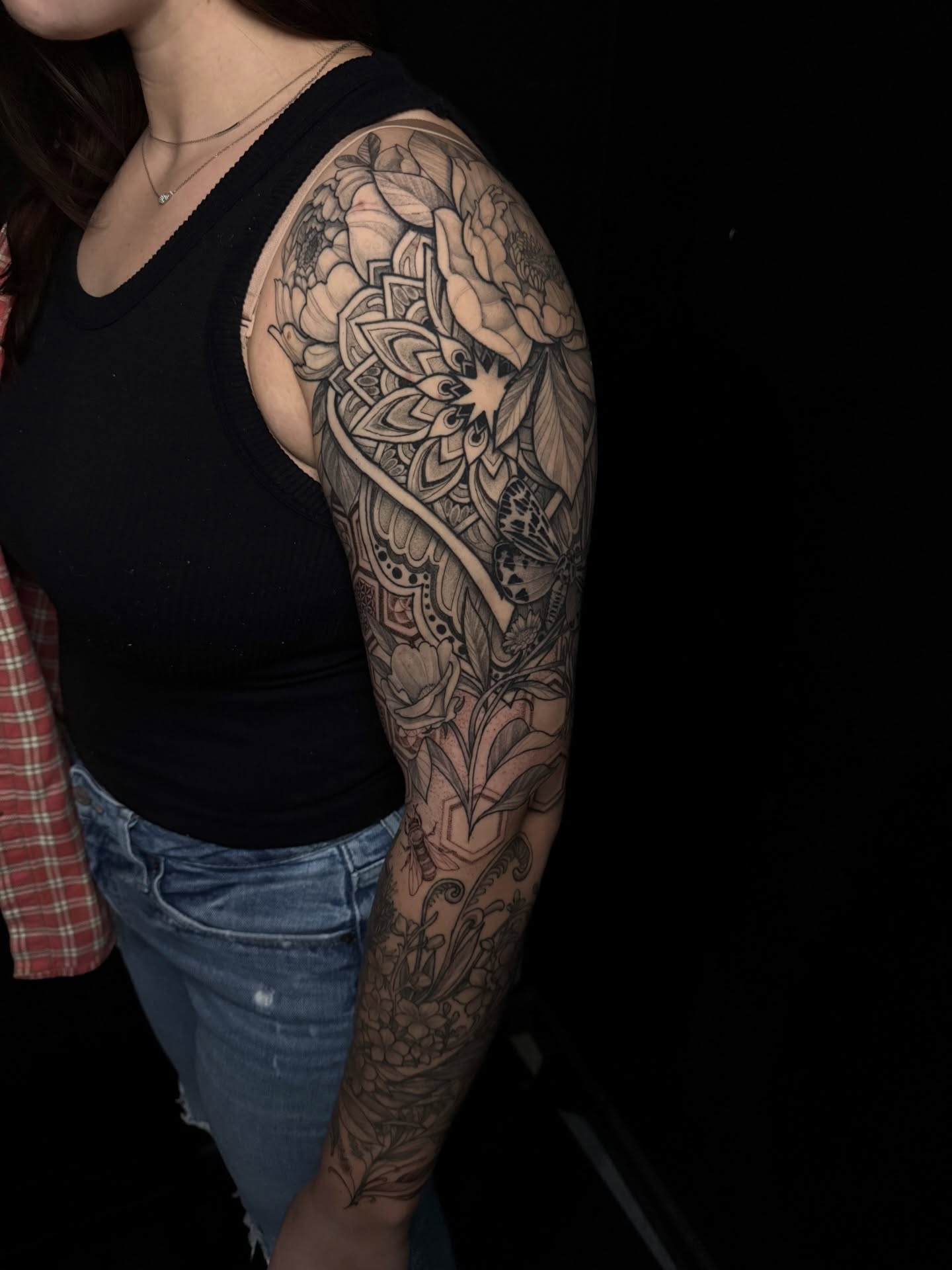Tattoo by @fragiledagger — black_and_grey, ornamental