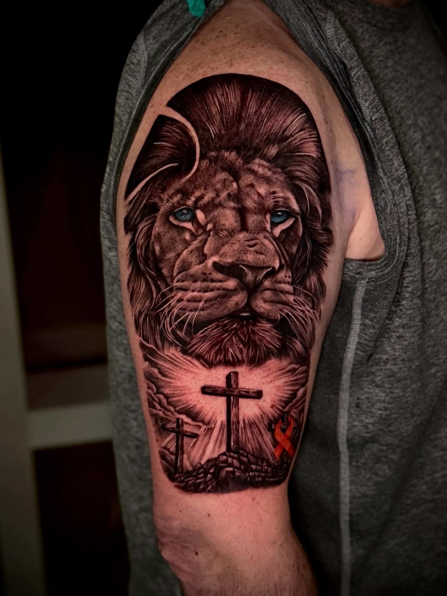 Tattoo by @tattoosbybatch — realism, black_and_grey