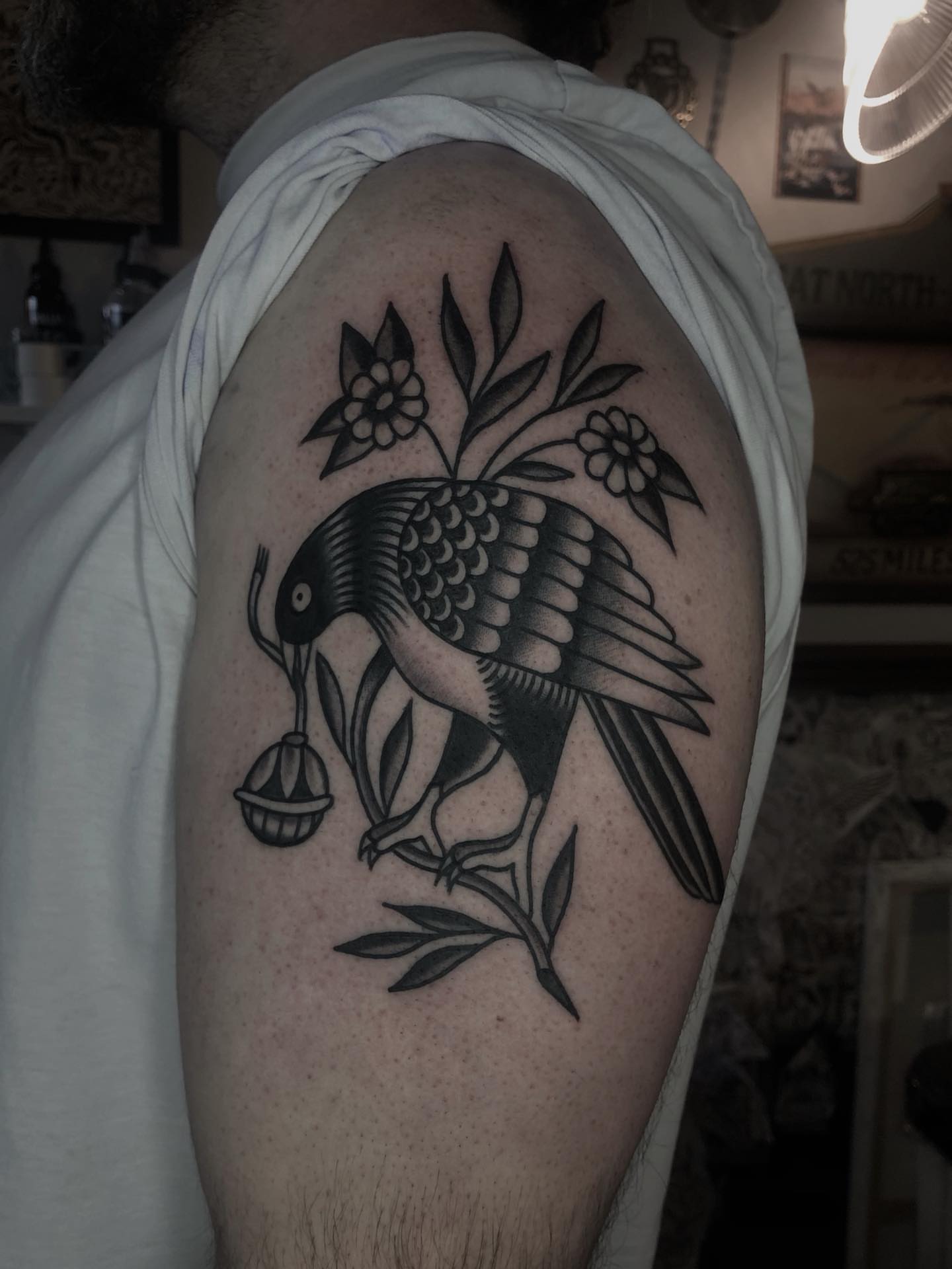 Tattoo by @ezzybones — black_and_grey