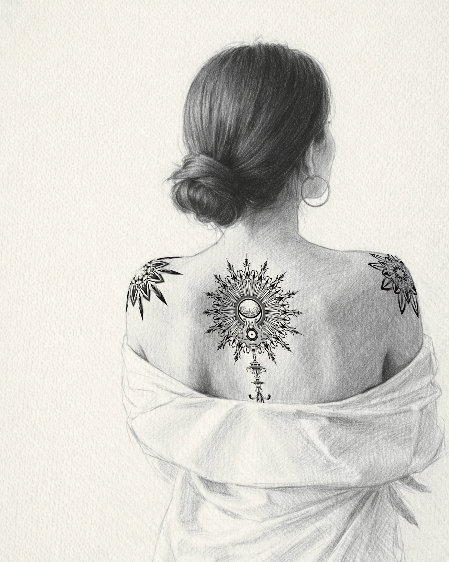 Tattoo by @sil_ornament — black_and_grey, ornamental