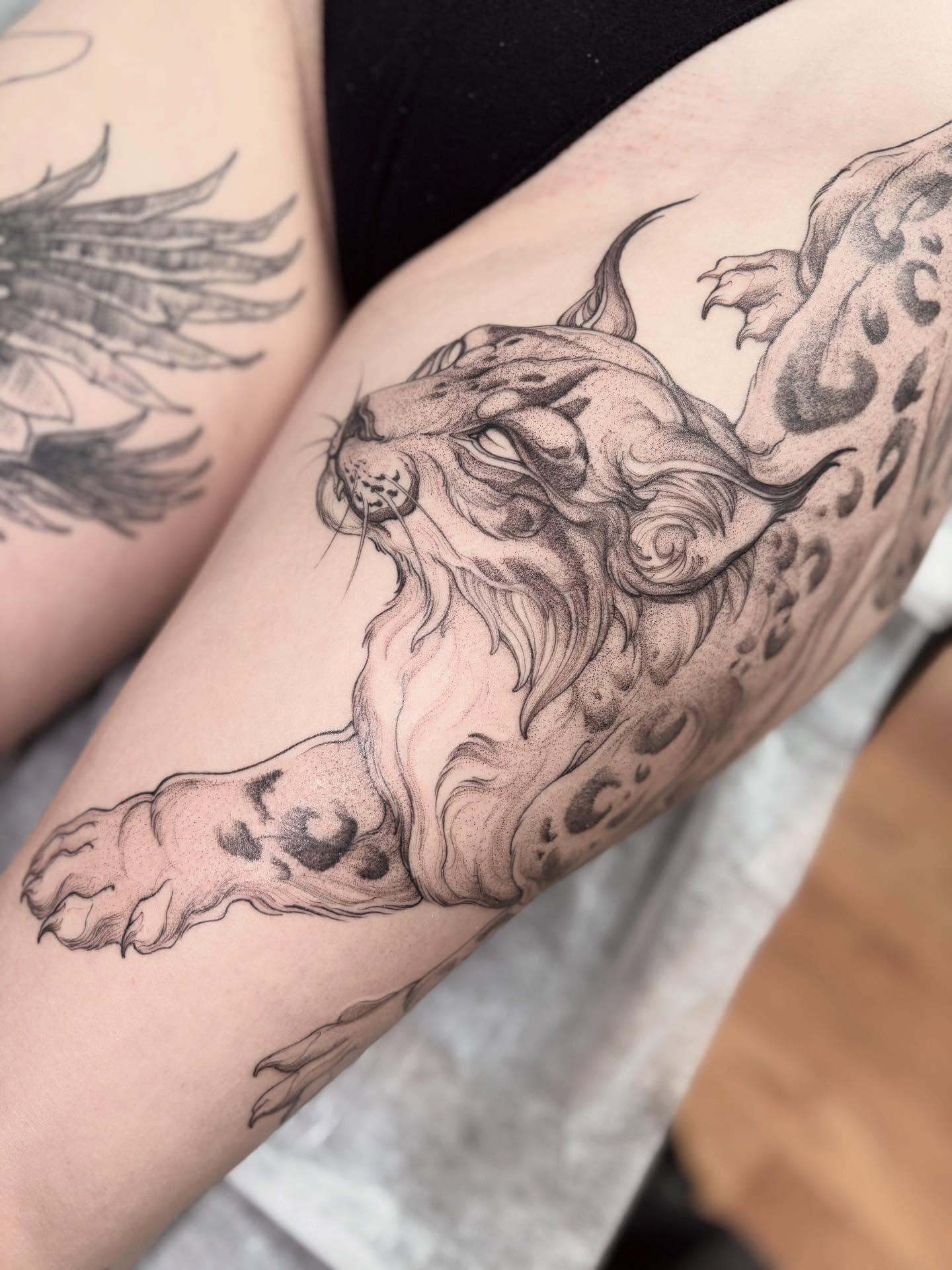 Lynx realism tattoo on the forearm by vaprol tattoo ✧ Boston