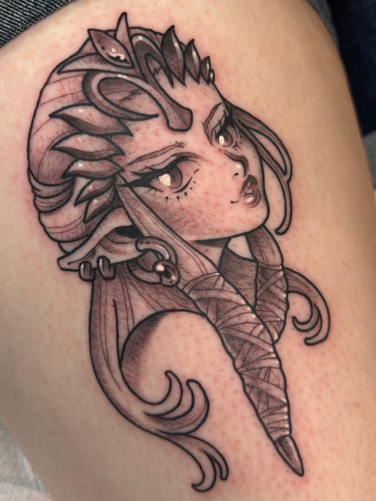 Tattoo by @toriwartooth — black_and_grey, realism