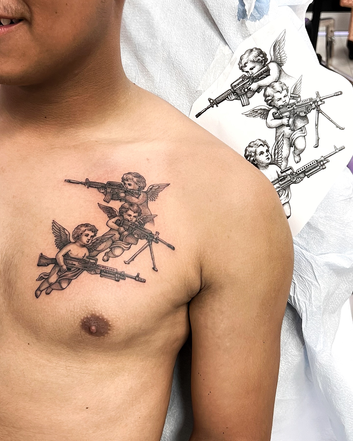 Tattoo by @godlikeadog โ black_and_grey