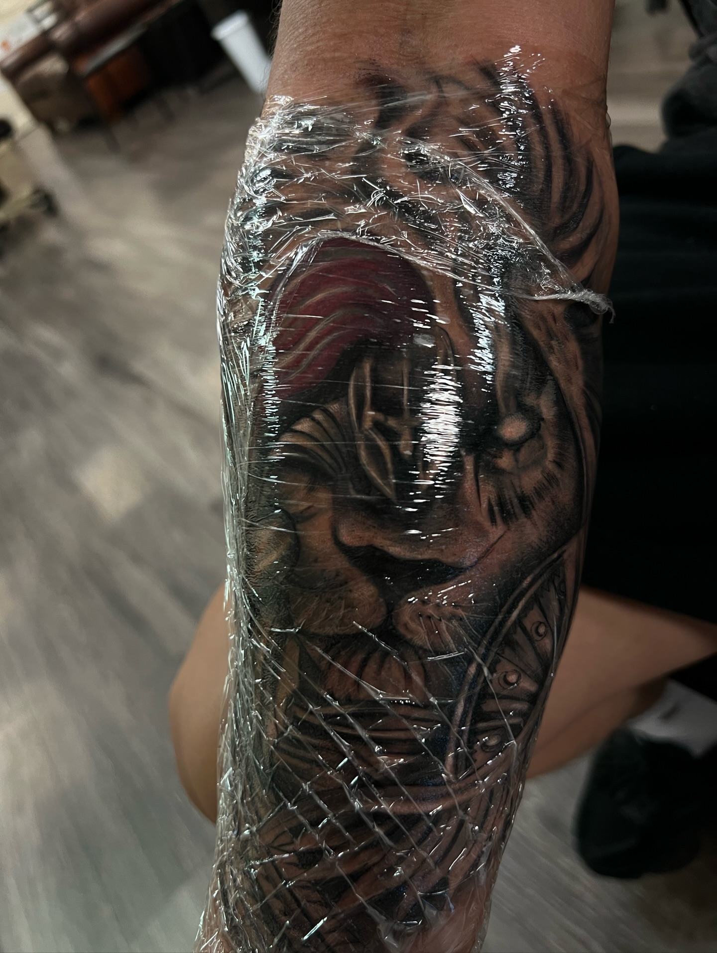 Orc dark realism tattoo on the forearm by Mr Letters🗡️
