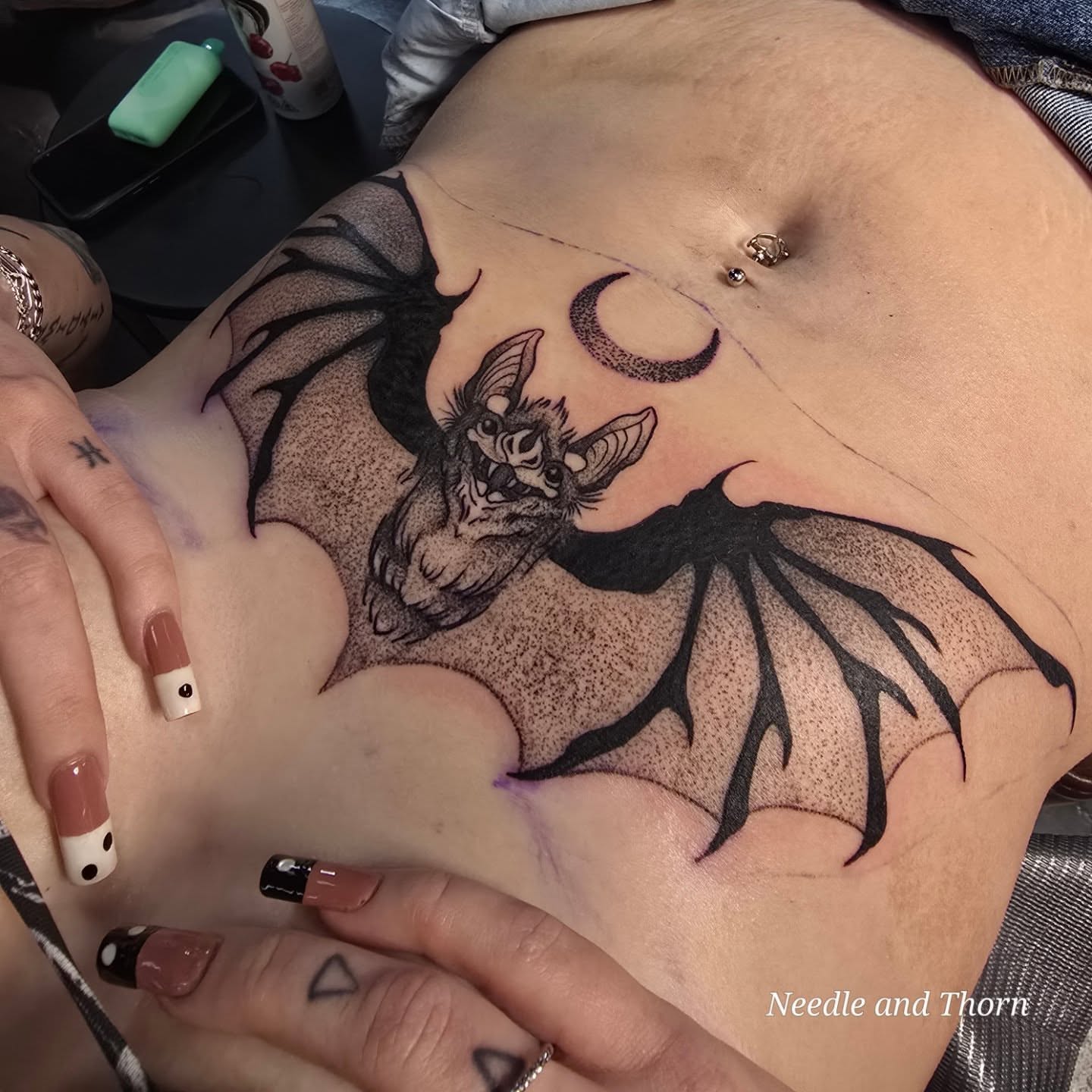 Tattoo by @needleandthorntattoo — dotwork