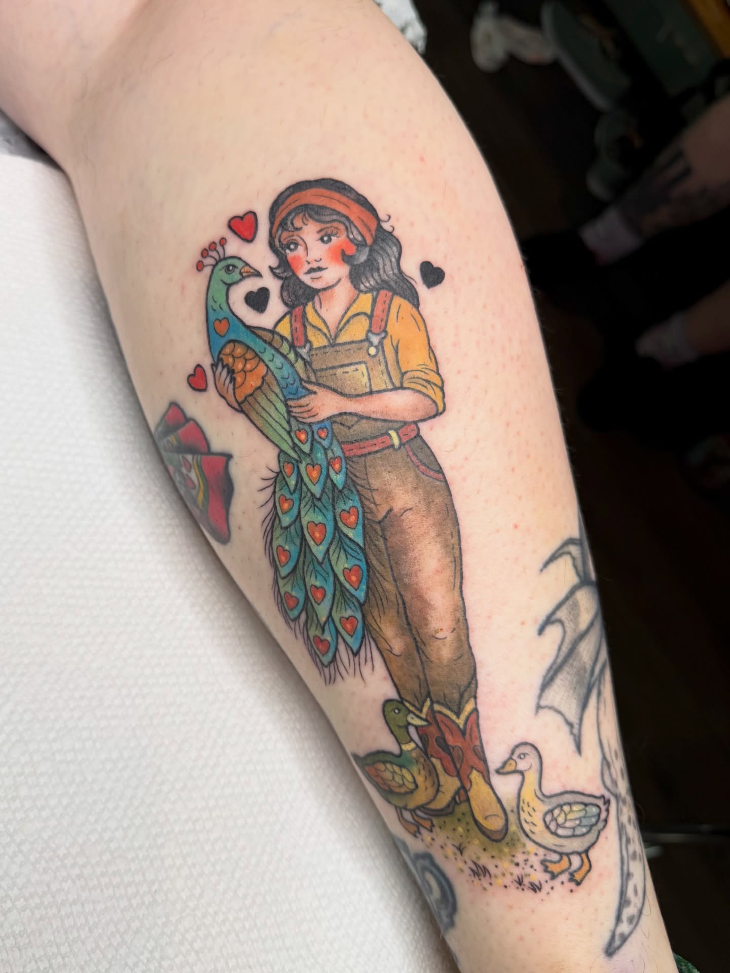 Tattoo by @caitlinstairstattoo โ american_traditional, dotwork