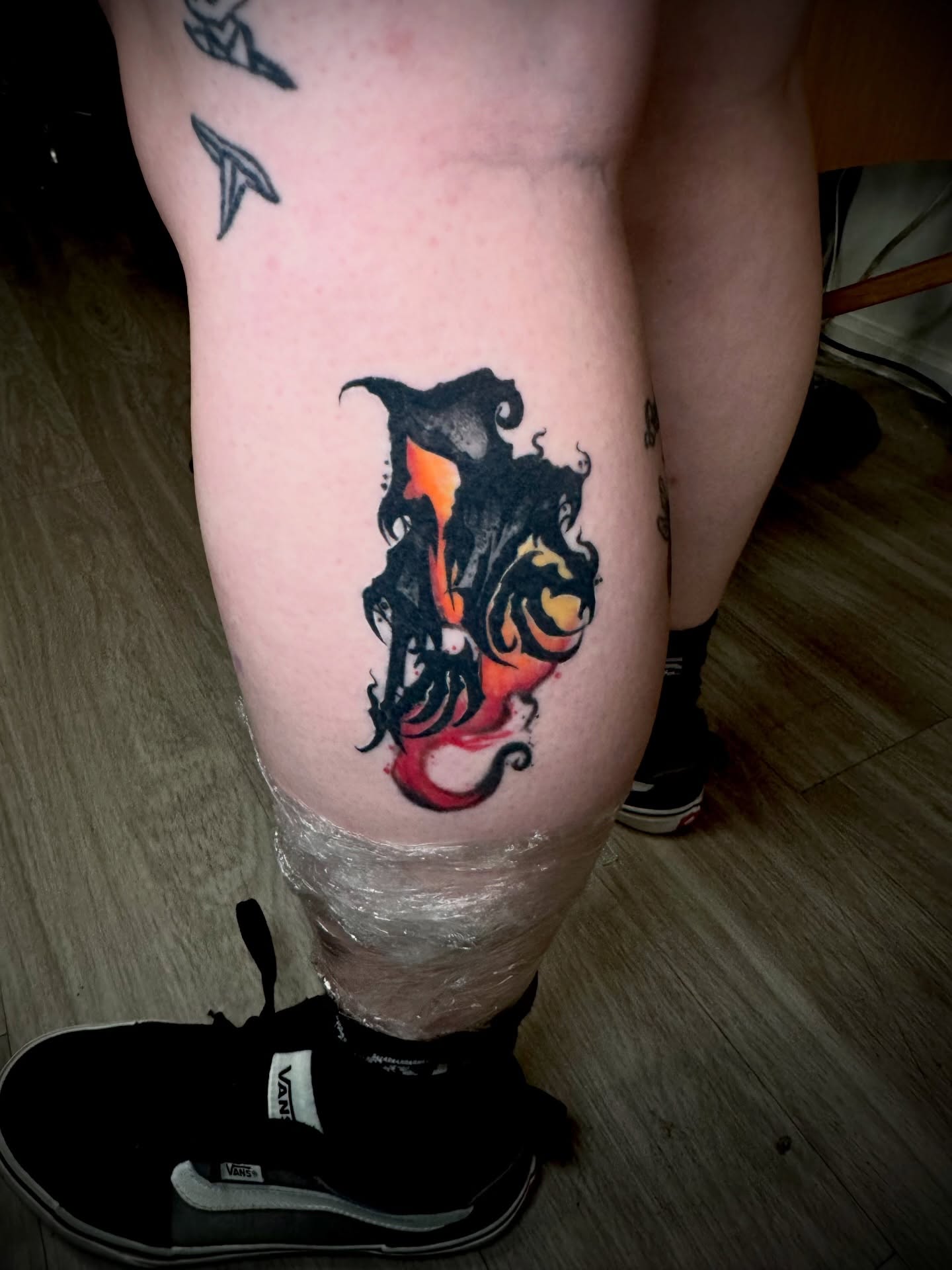 Tattoo by @blvckheart_ink — neo_traditional, dotwork