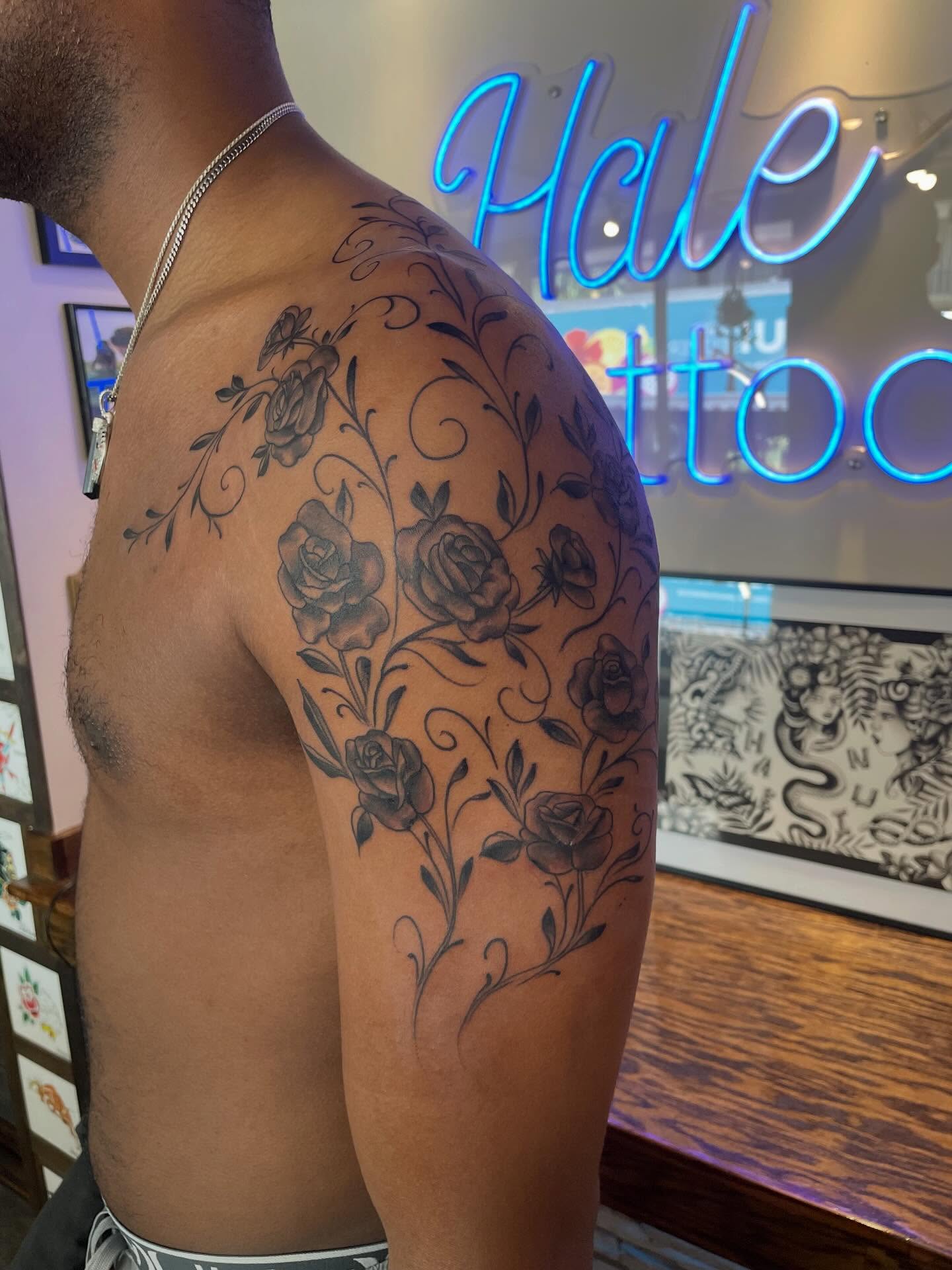 Tattoo by @alexbtatz — black_and_grey