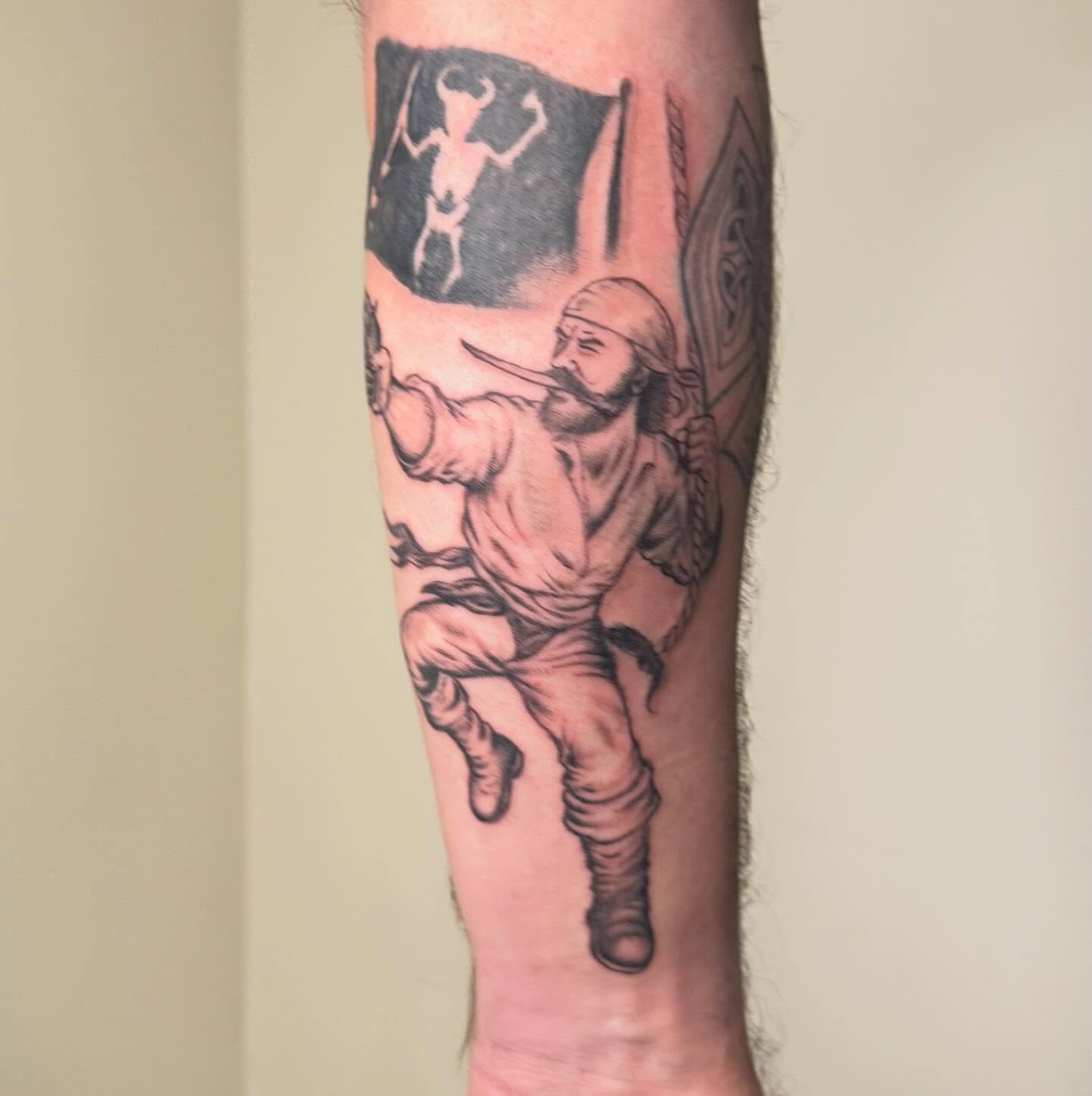 Tattoo by @papamule_ — black_and_grey, realism