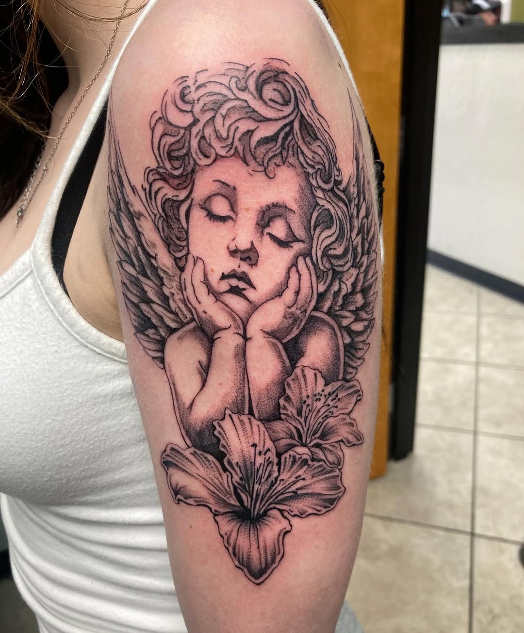 Tattoo by @tha_hot_dawg — black_and_grey, realism