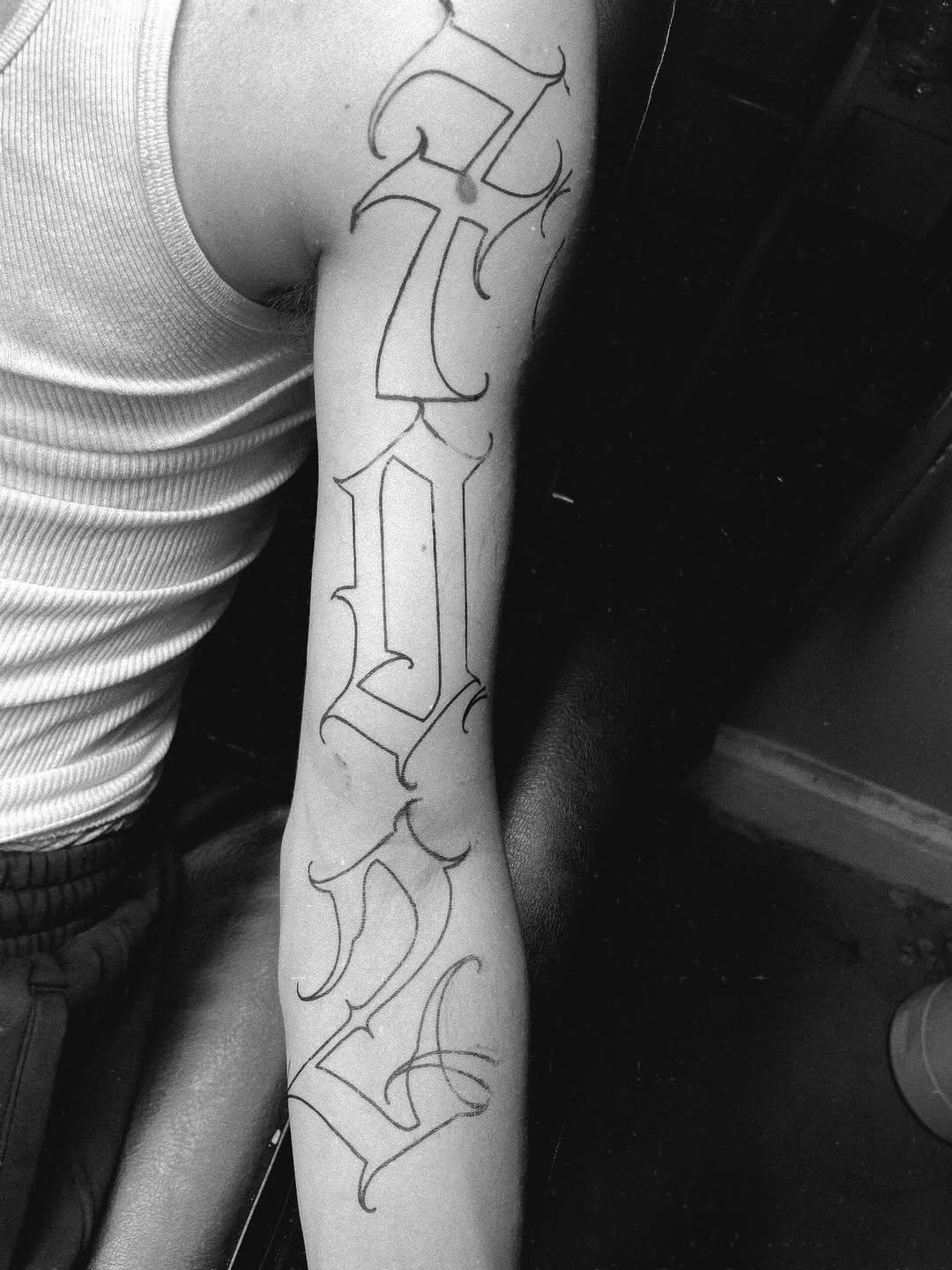 Script lettering Chicano tattoo on the forearm by Come Get Blasted By Chula💥