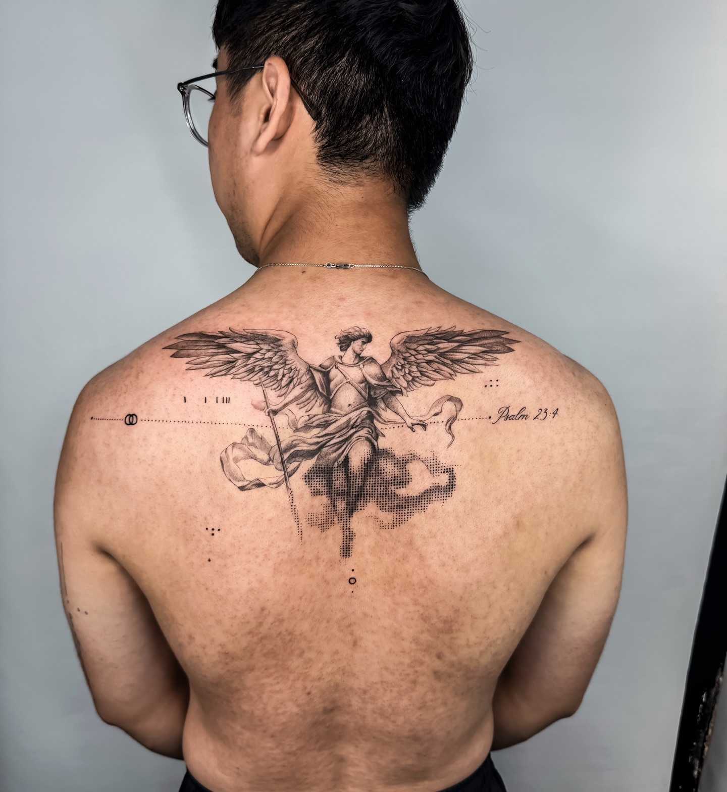 Tattoo by @dannyptattoos — dotwork, realism