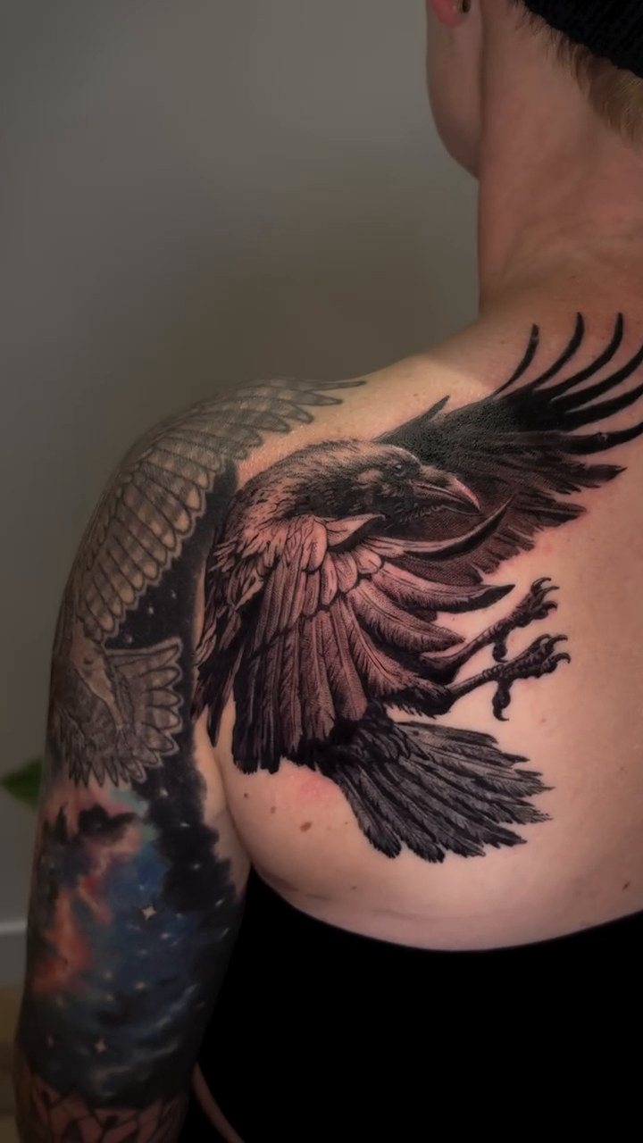 Tattoo by @oxana_ink — realism, black_and_grey