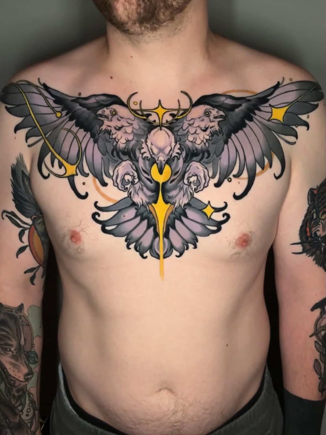 Tattoo by @aarontattooist — neo_traditional, black_and_grey