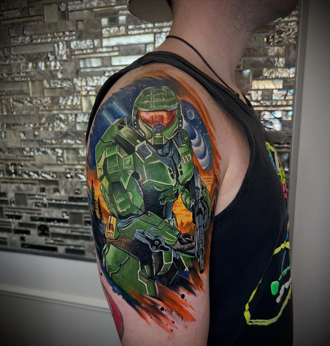 Tattoo by @aortiz_tattoos — realism, anime