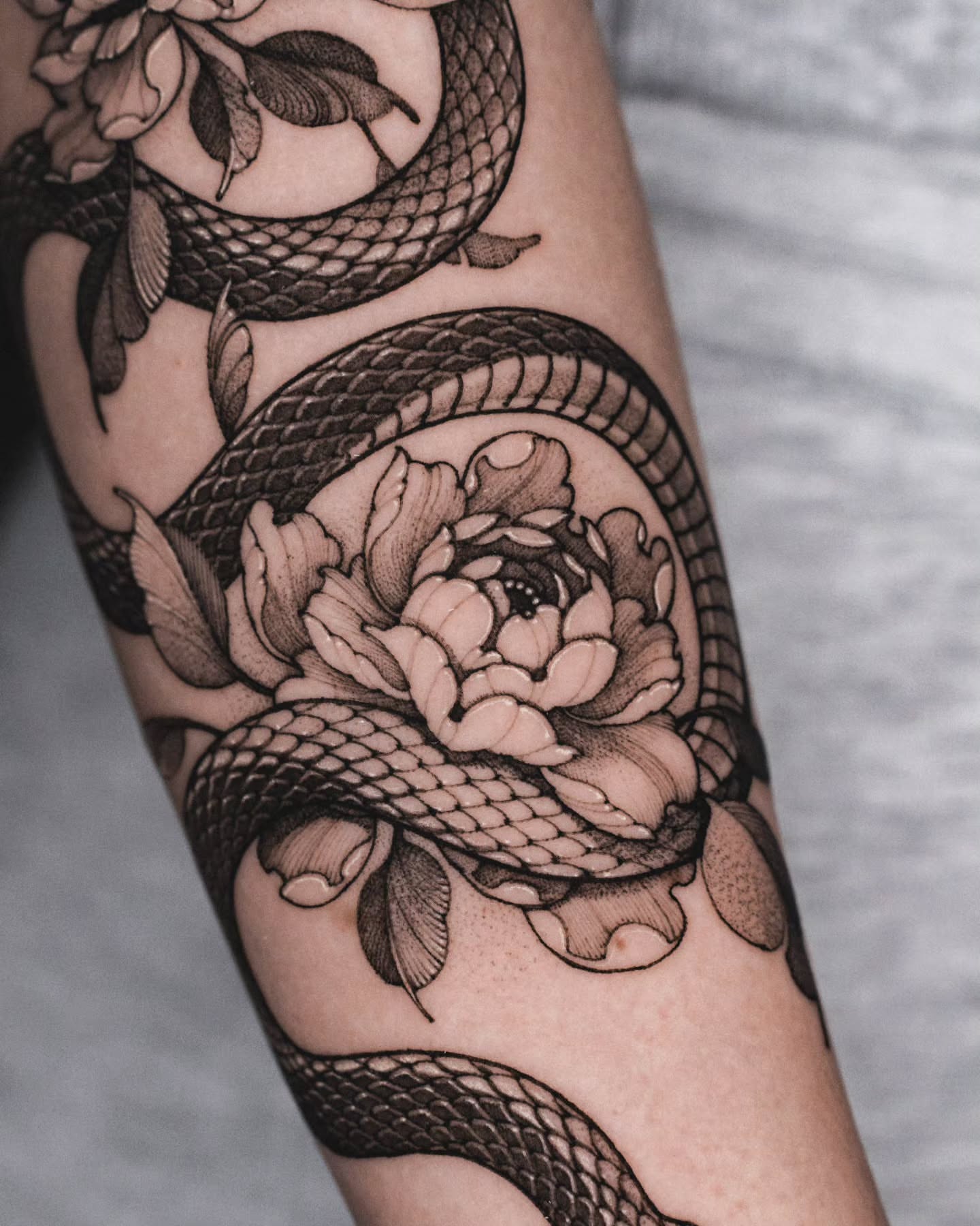 Tattoo by @koonoblk — black_and_grey