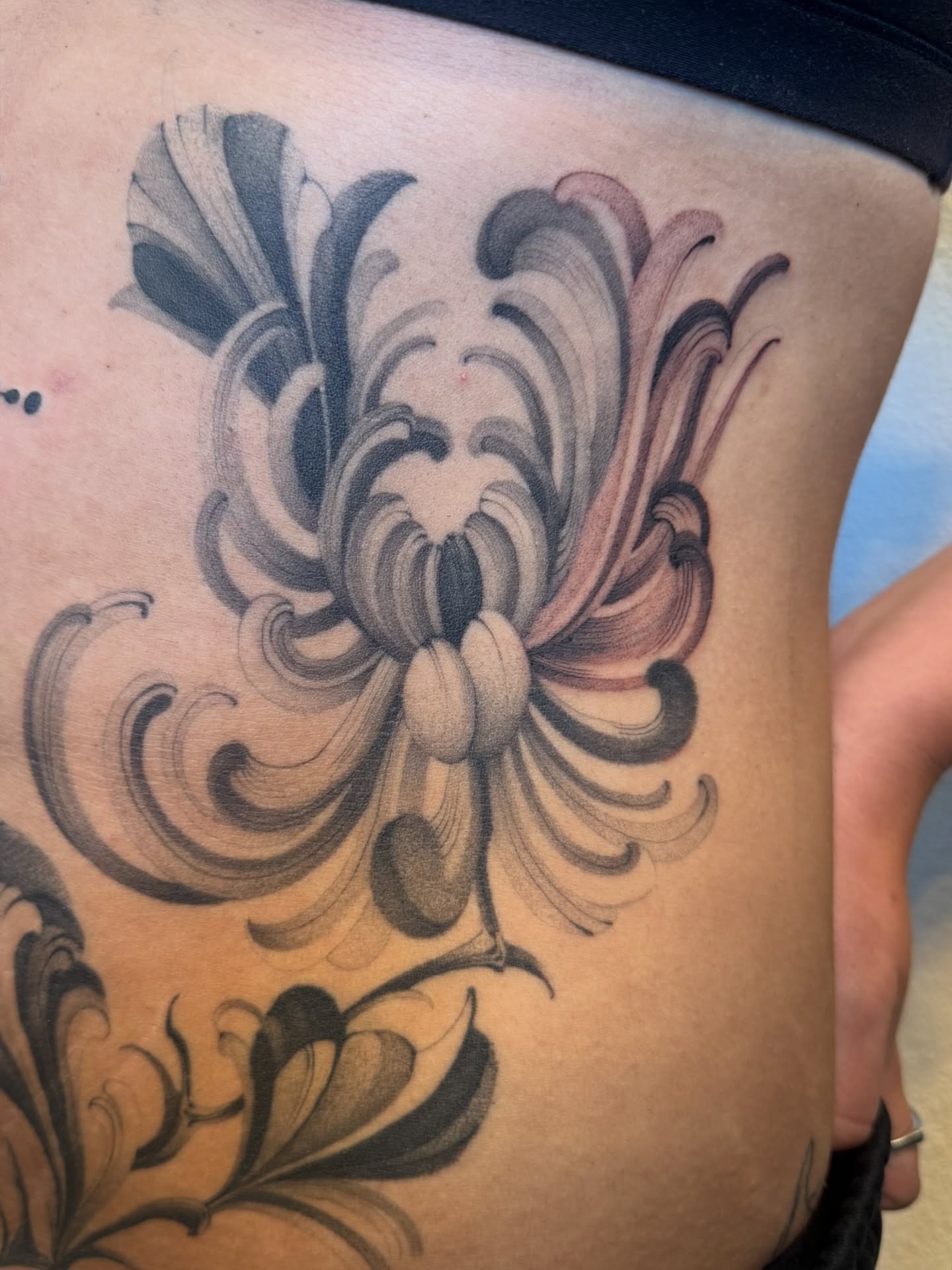 Tattoo by @blacklambx — black_and_grey