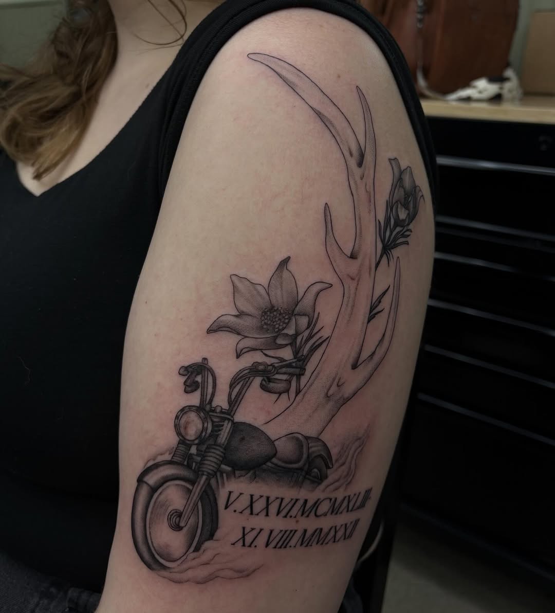 Tattoo by @kleewazhere โ realism, black_and_grey