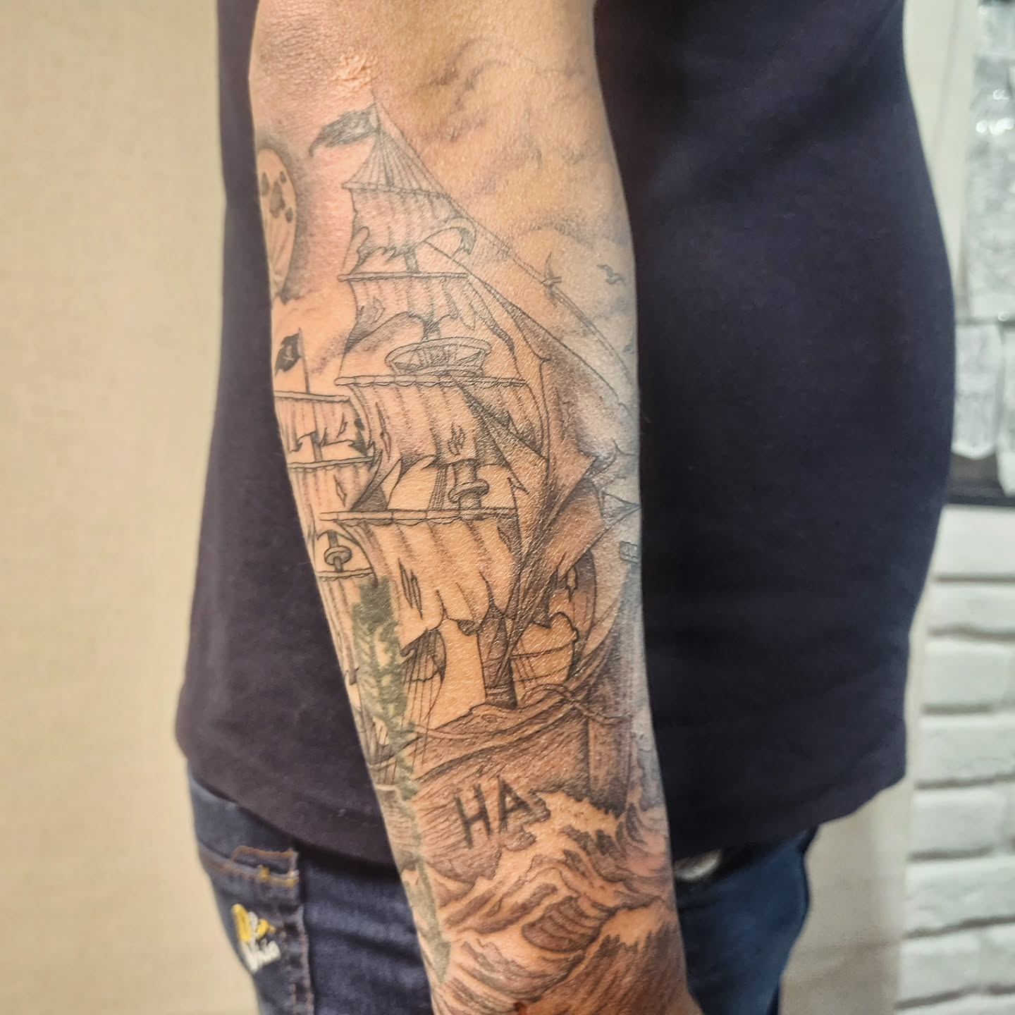 Tattoo by @tintafinart — black_and_grey, realism