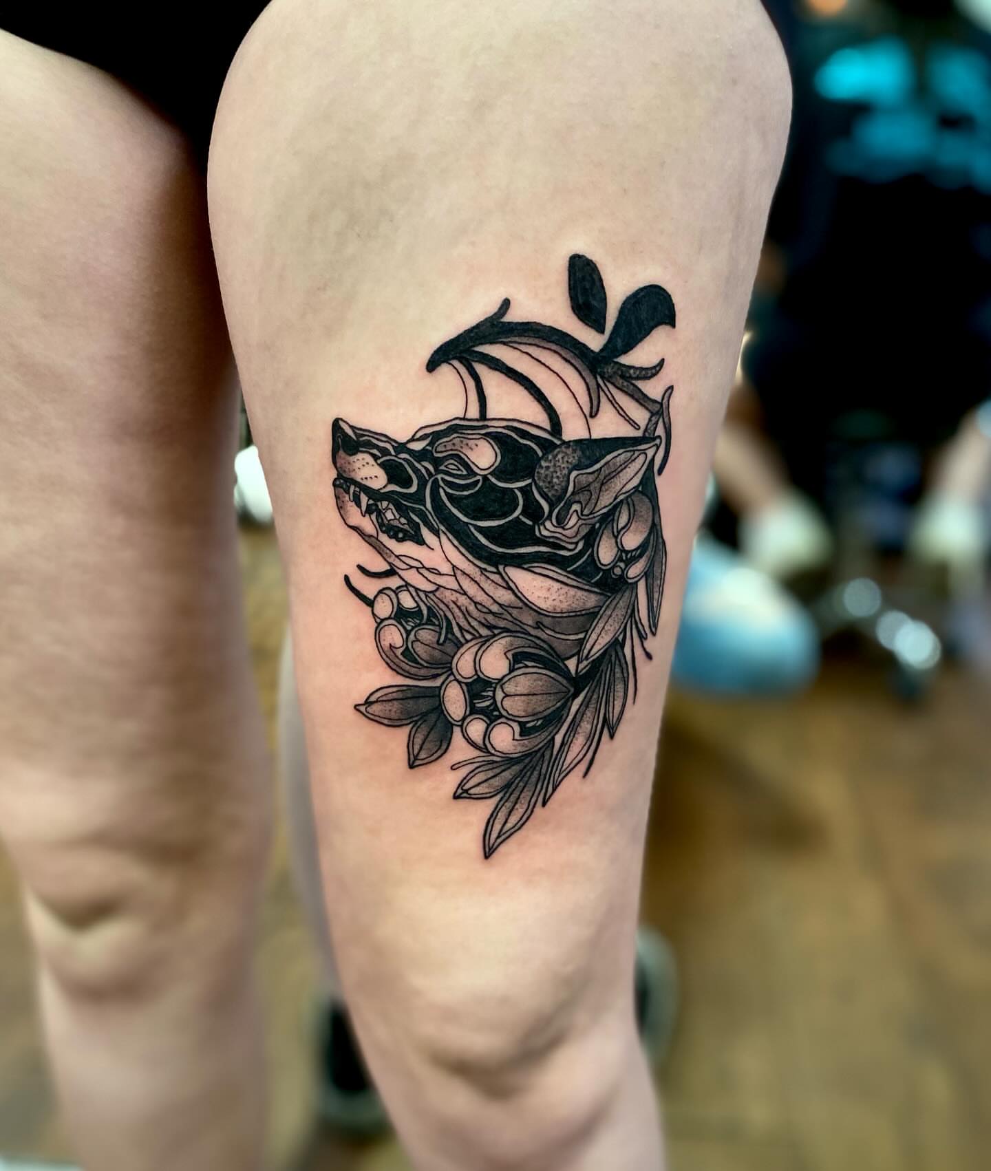 Tattoo by @livv_tattoos — black_and_grey