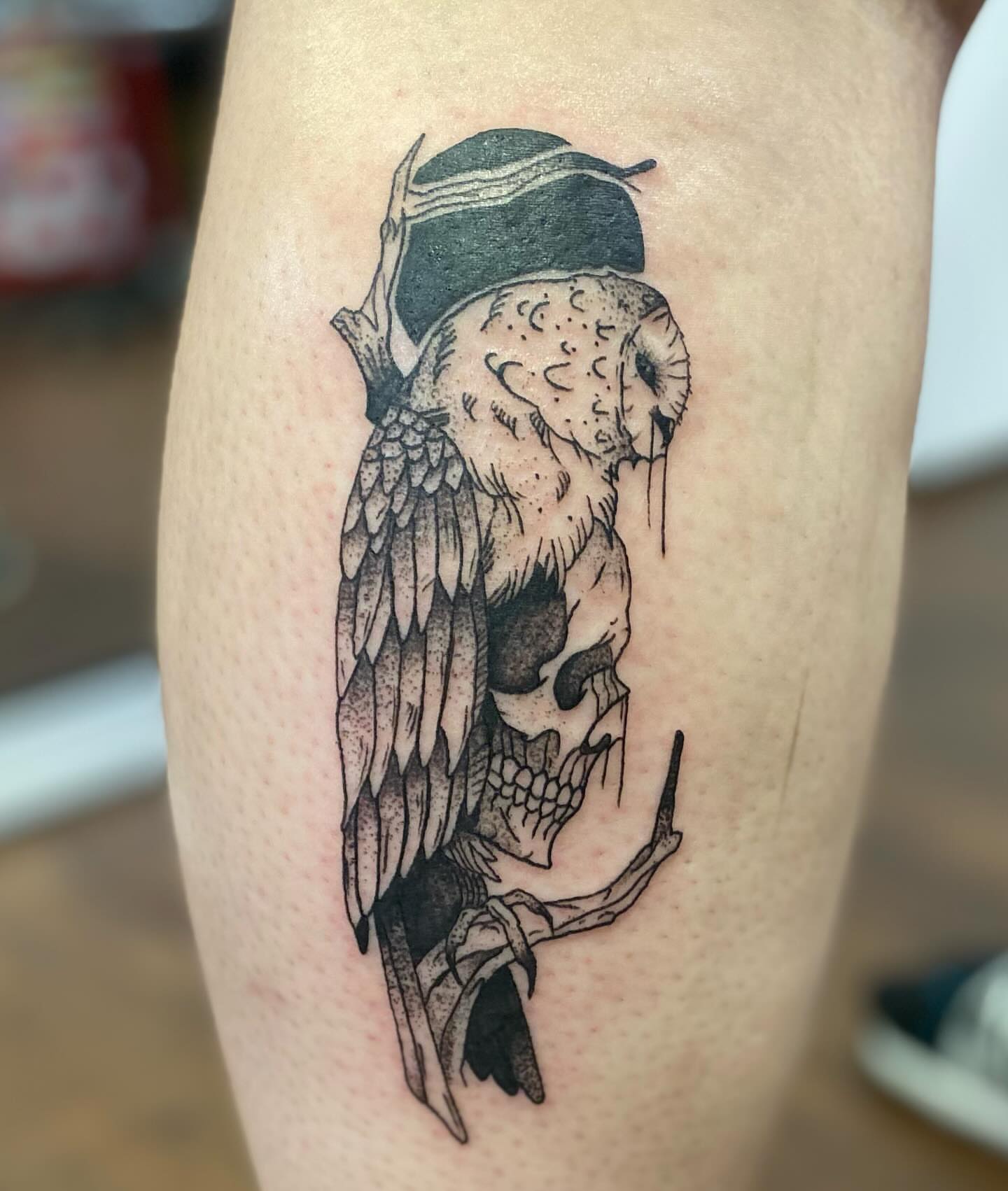 Tattoo by @livv_tattoos — black_and_grey