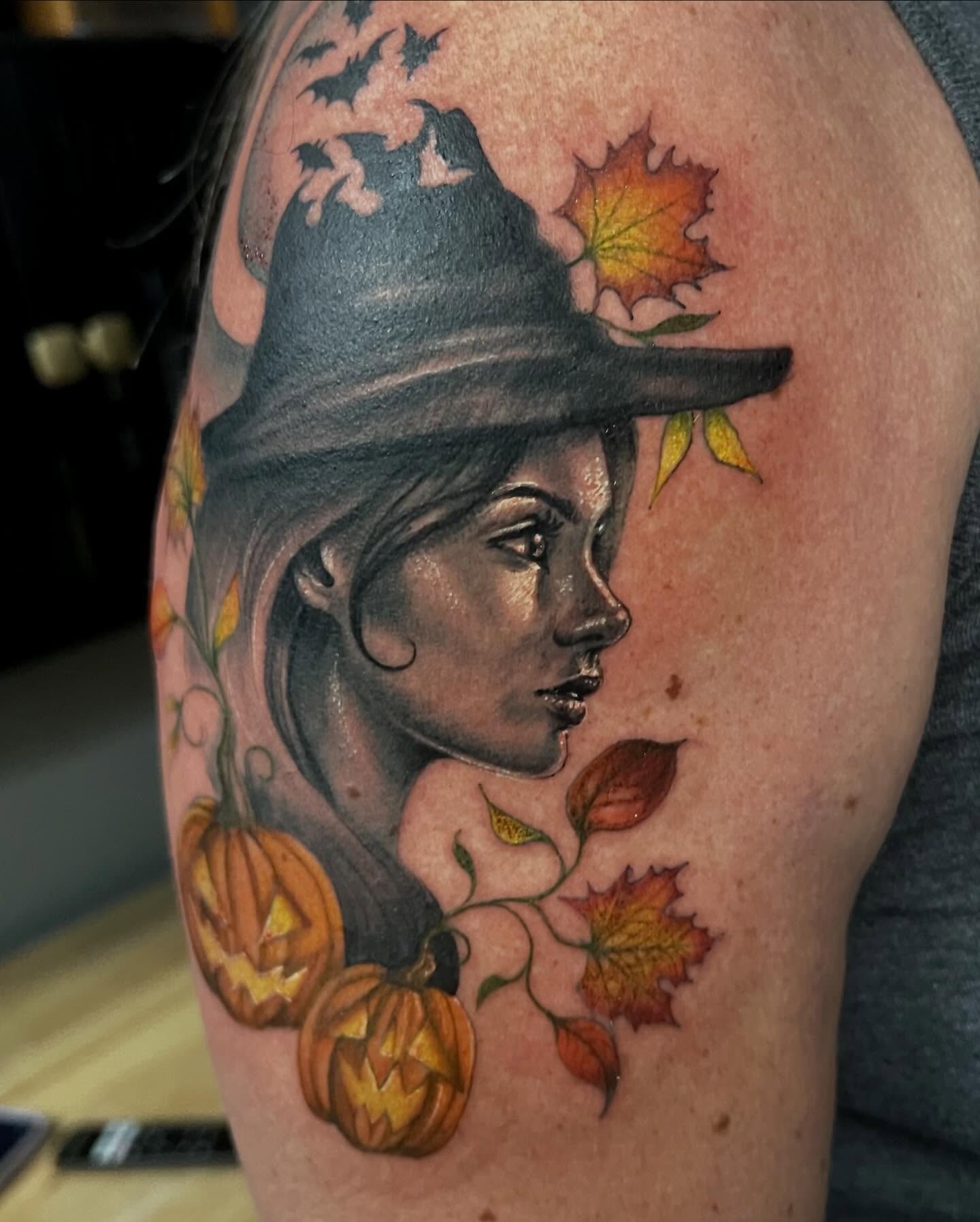 Tattoo by @gracef.tattoo — realism, dotwork