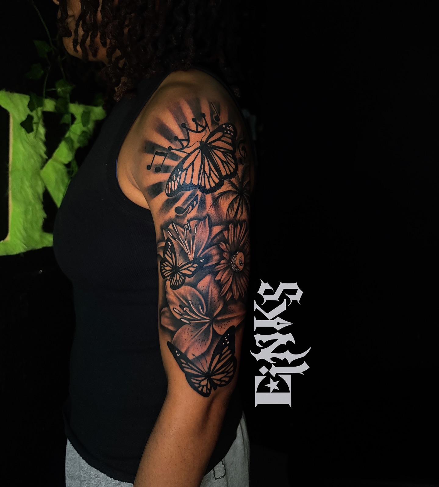 Tattoo by @einksss — black_and_grey, realism