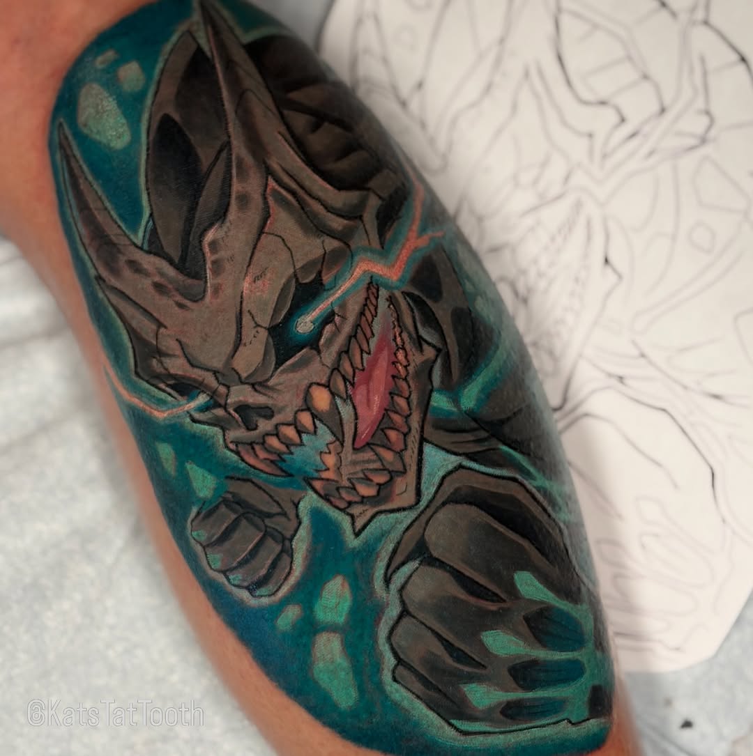 Tattoo by @katstattooth — new_school, black_and_grey
