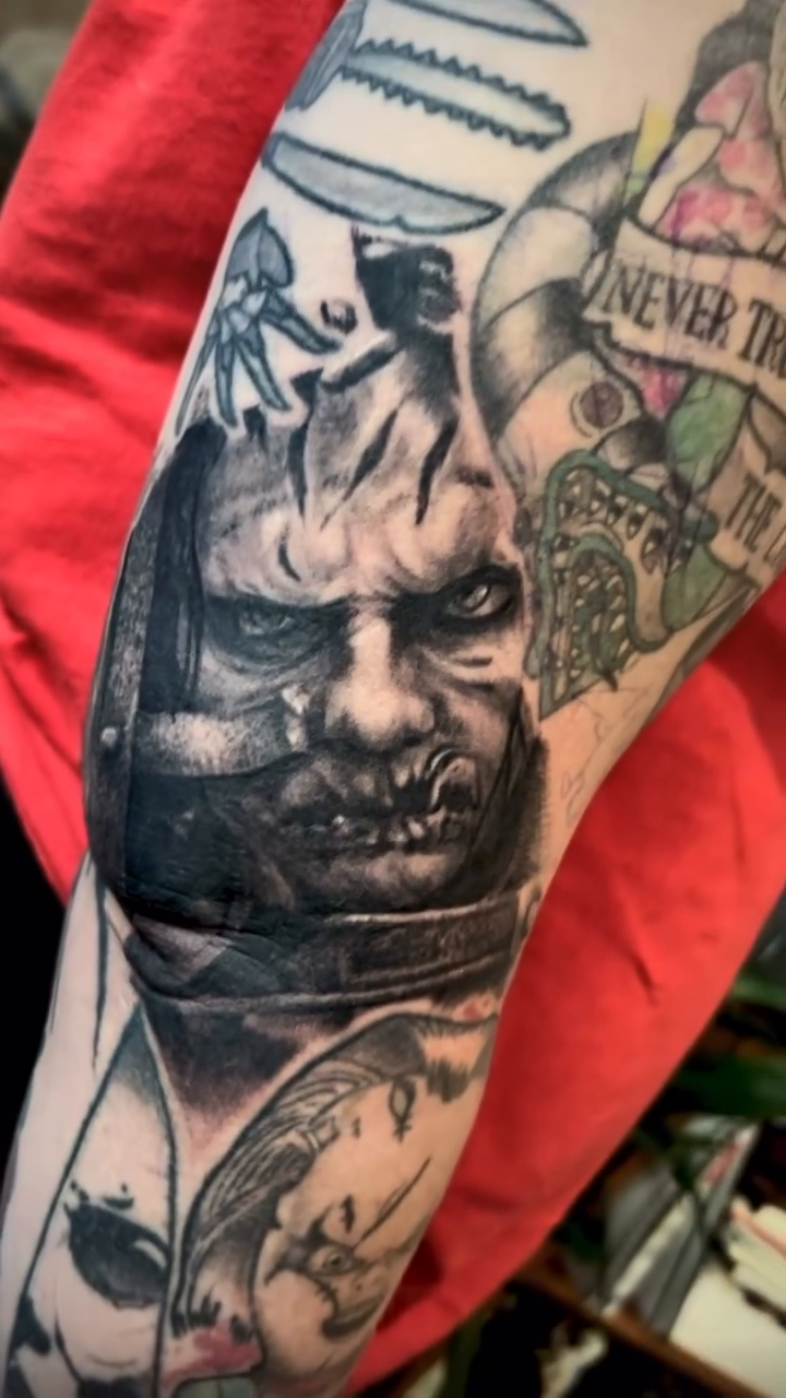 Tattoo by @fridaynighttattoos — realism, dark_realism