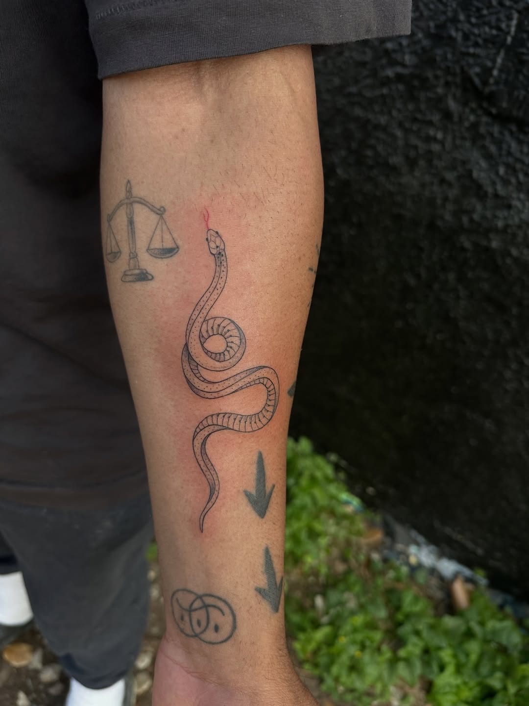 Tattoo by @rad.bananza — fine_line