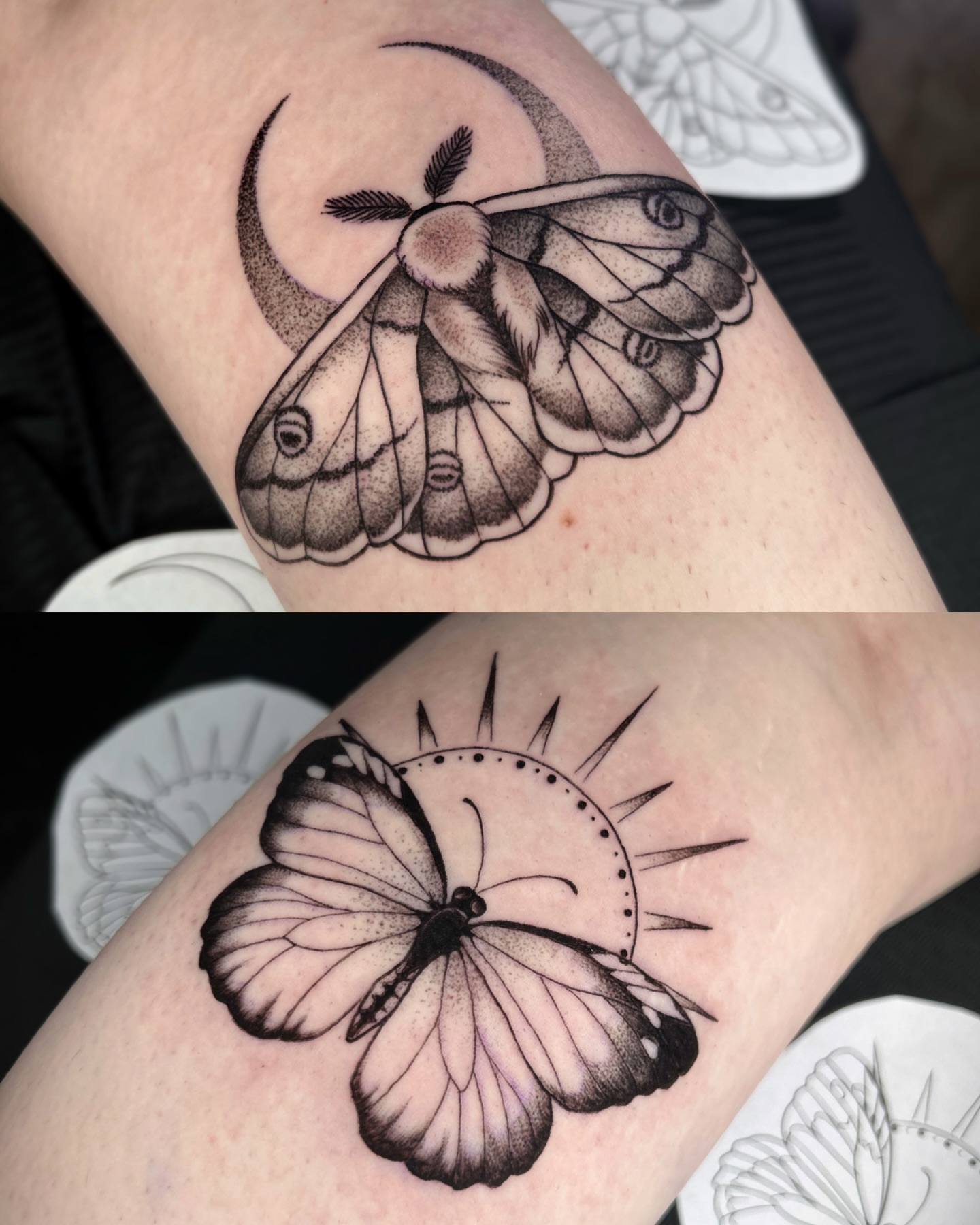 Tattoo by @marisolcreative β dotwork, black_and_grey
