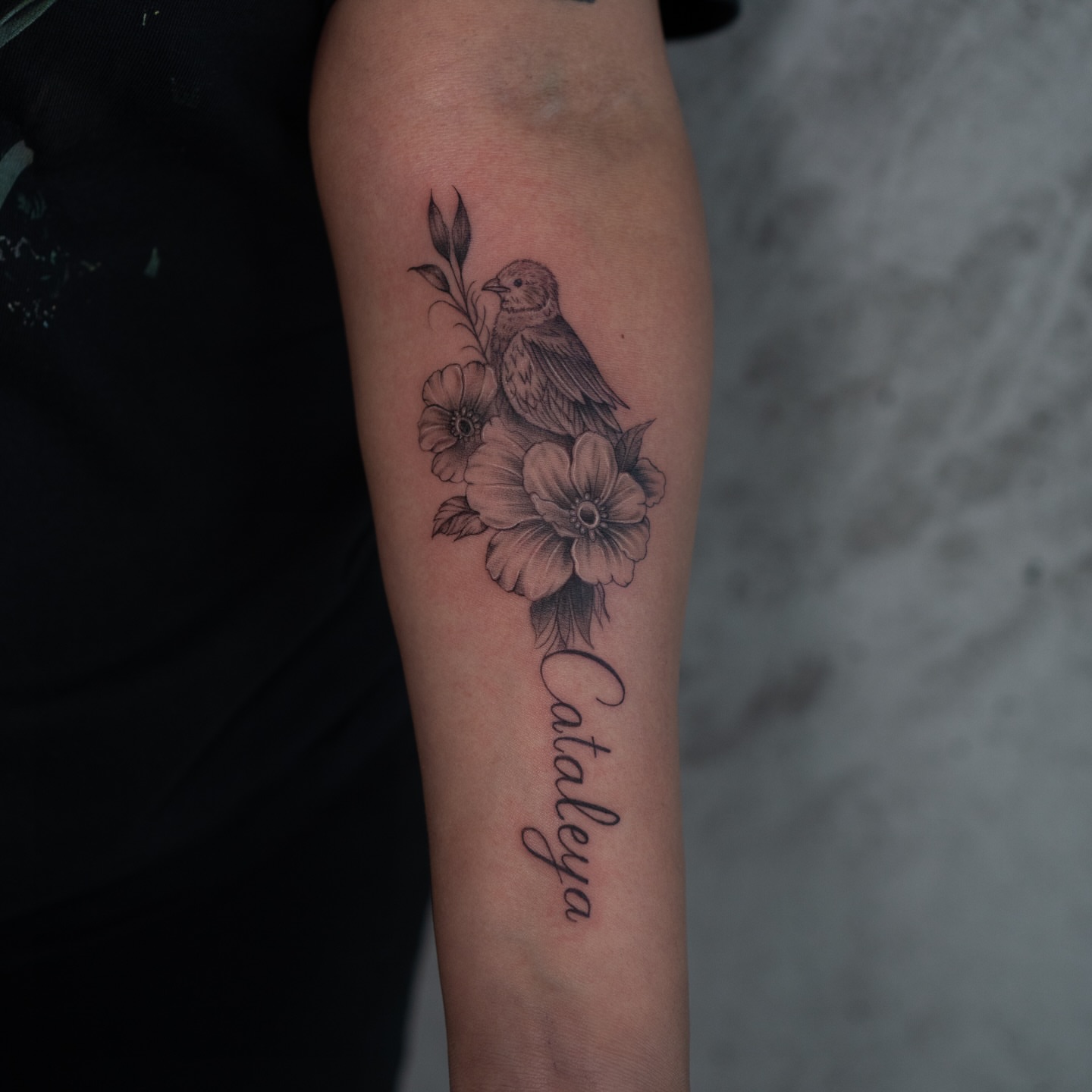 Tattoo by @inkbydame — black_and_grey