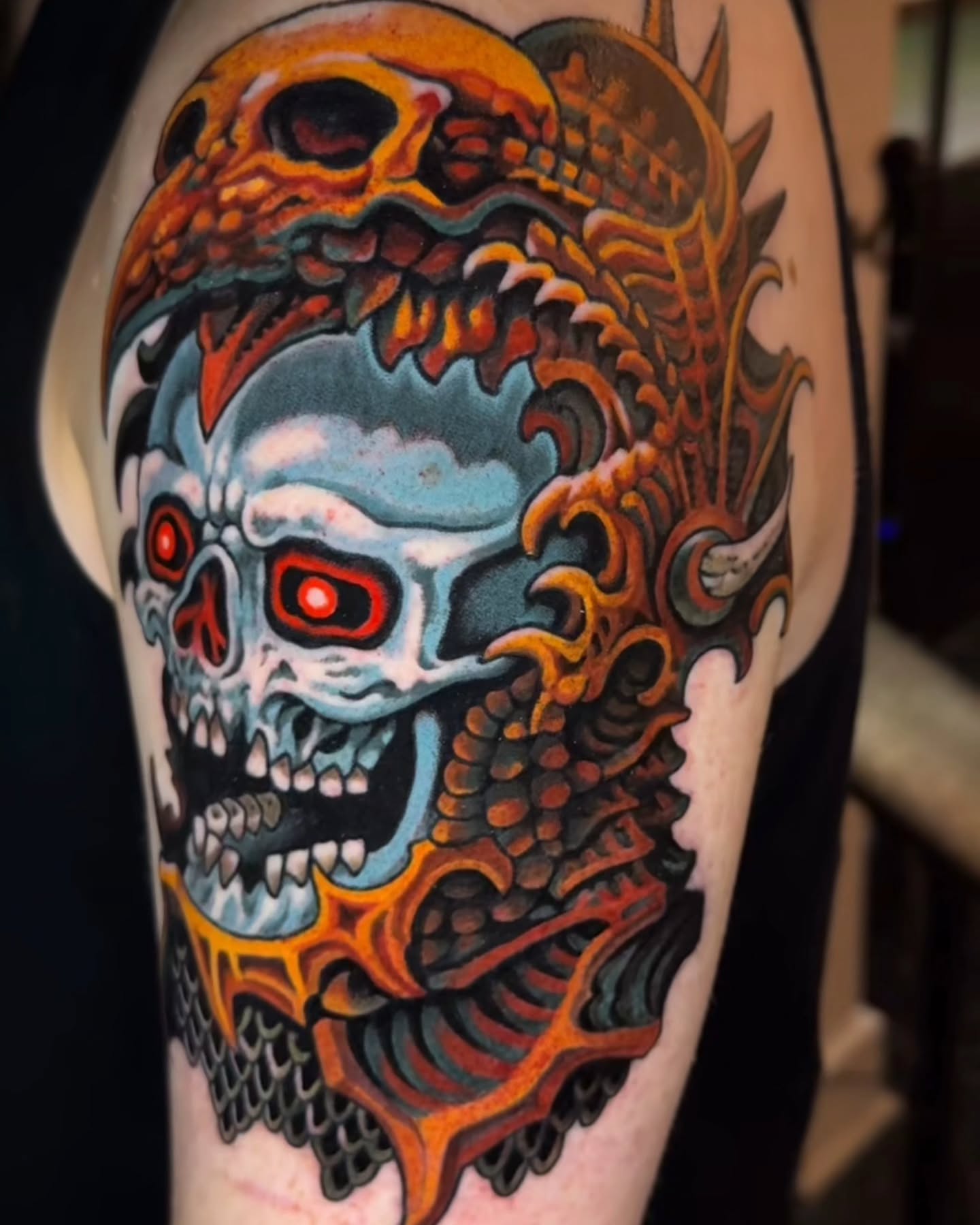 Tattoo by @tattacombs — american_traditional, dark_realism