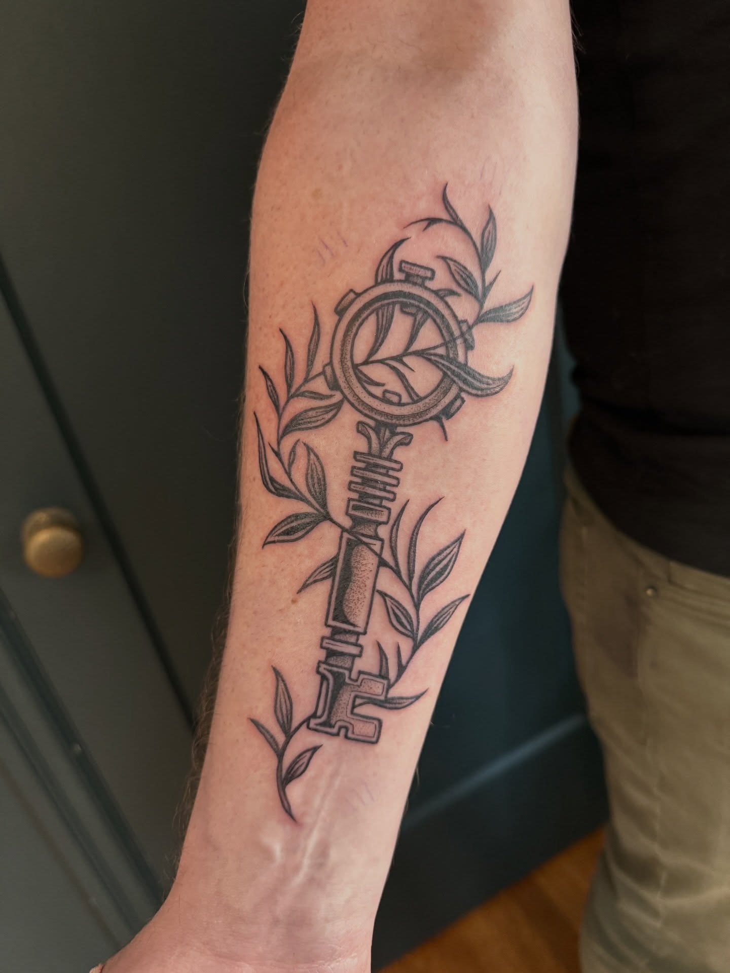 Tattoo by @pdv — black_and_grey