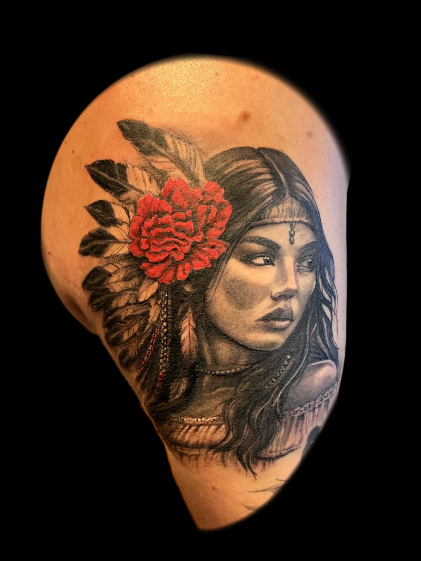 Tattoo by @lamarbodyart — realism, tribal