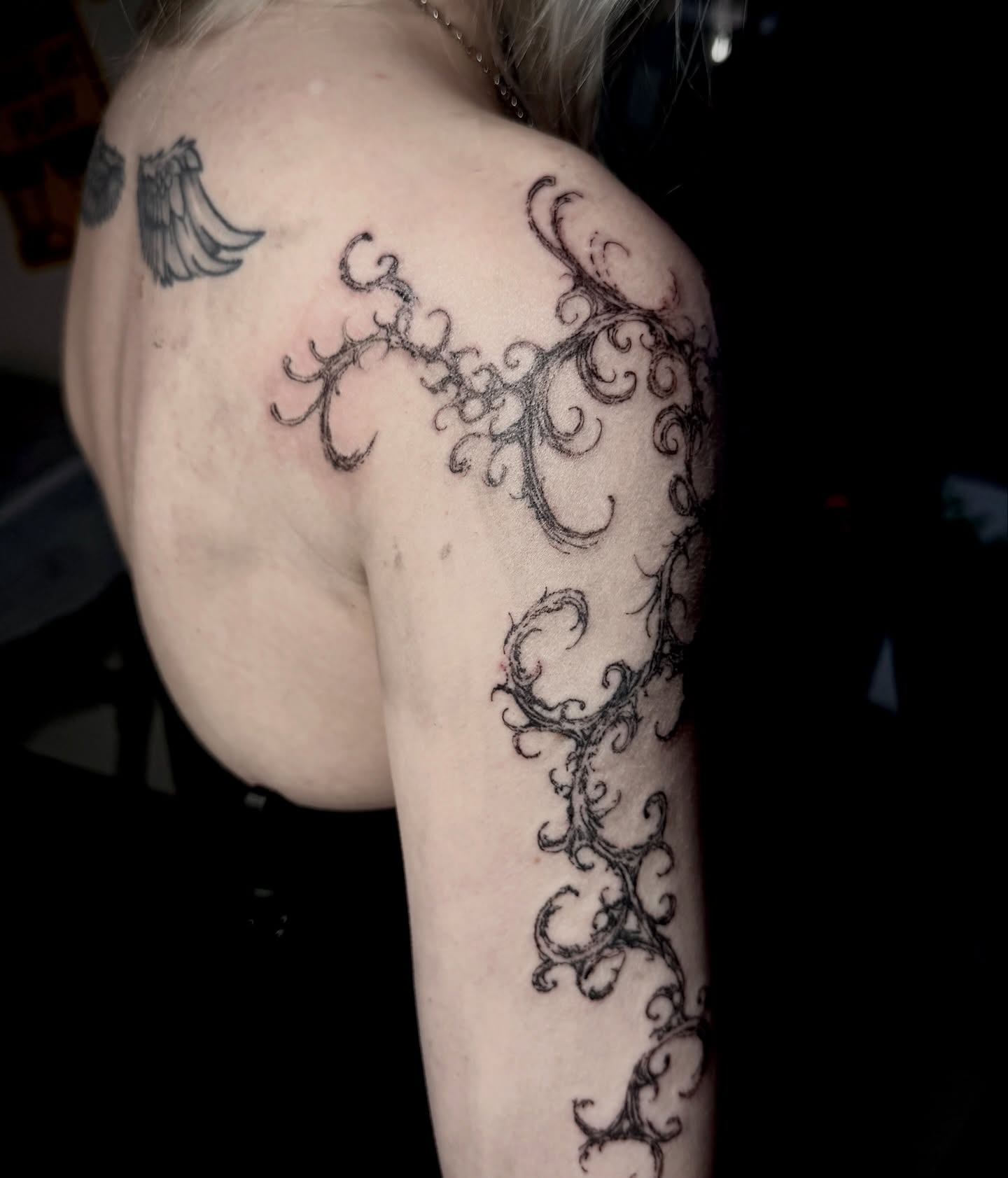 Tattoo by @hoodyink — black_and_grey