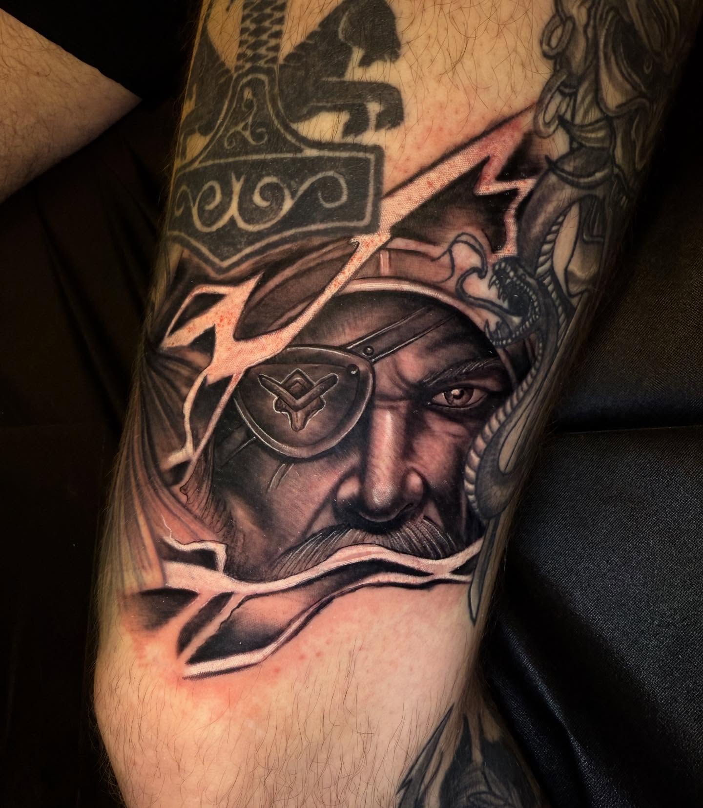 Tattoo by @justinxtattooer — realism, dark_realism