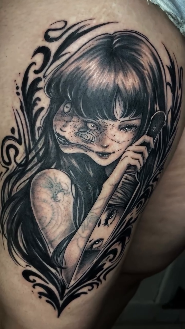 Tattoo by @garotodatatuagem — dark_realism, black_and_grey