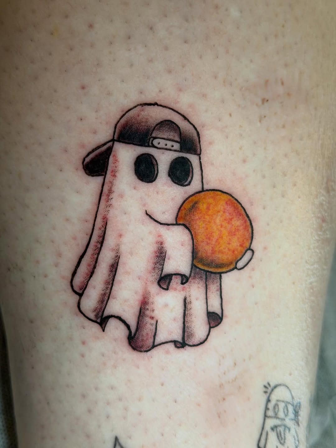 New school tattoo on the forearm by C.J.K. Roy