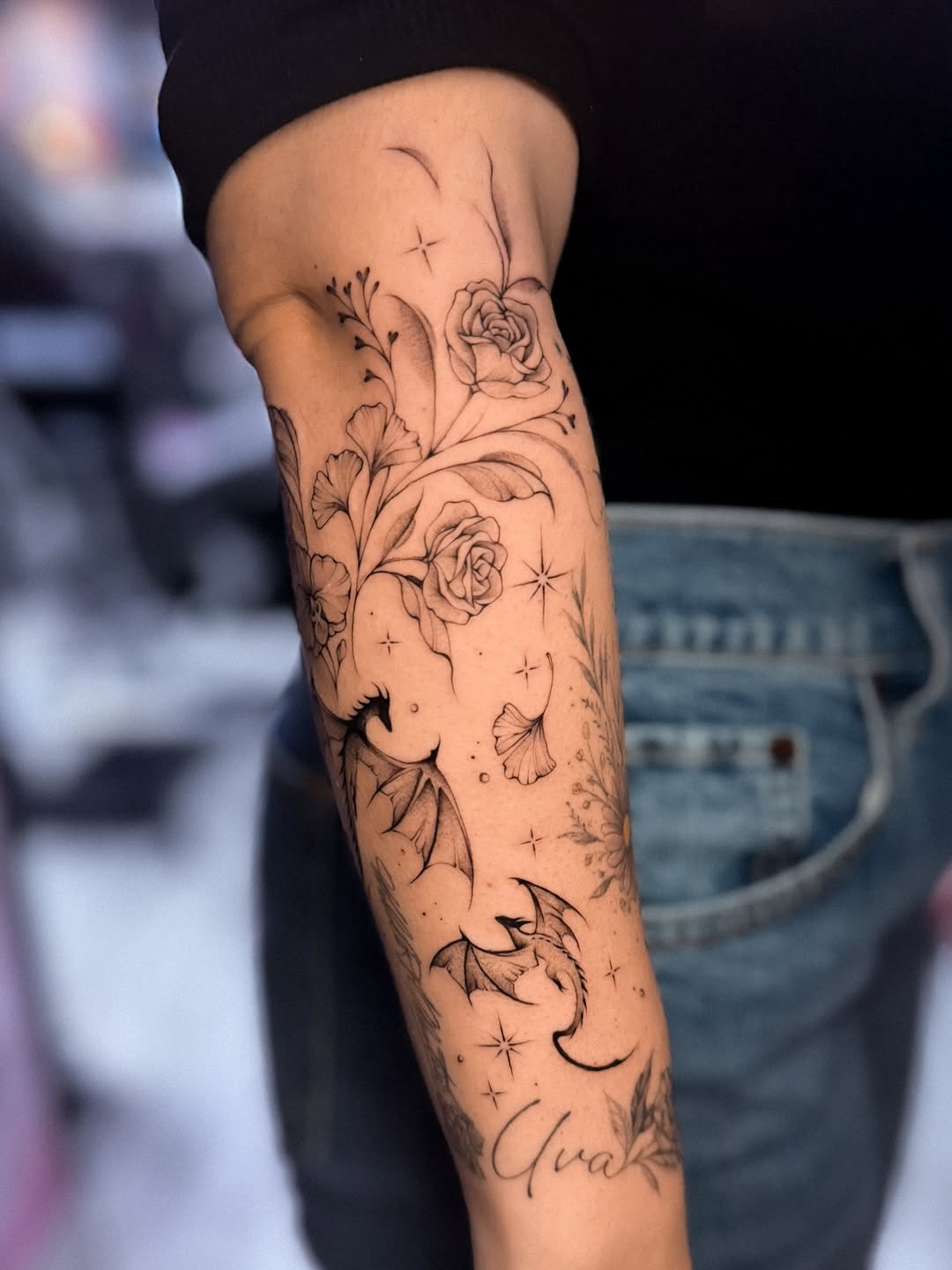 Tattoo by @night_inkaholik β fine_line, lettering_script