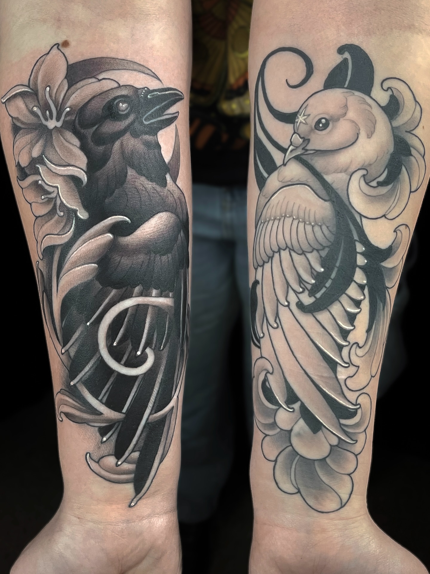 Tattoo by @corracarmine — black_and_grey, realism