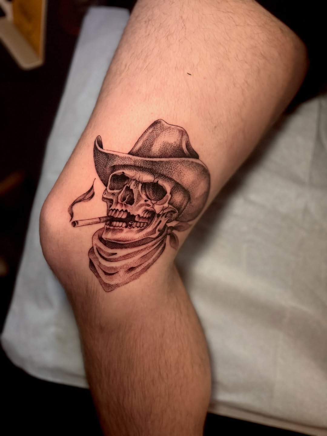 Tattoo by @gailtattoos — black_and_grey, dotwork