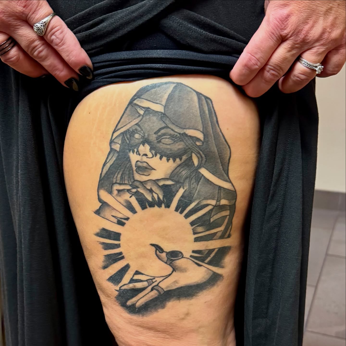 Tattoo by @boy_howdy_tattoo — black_and_grey