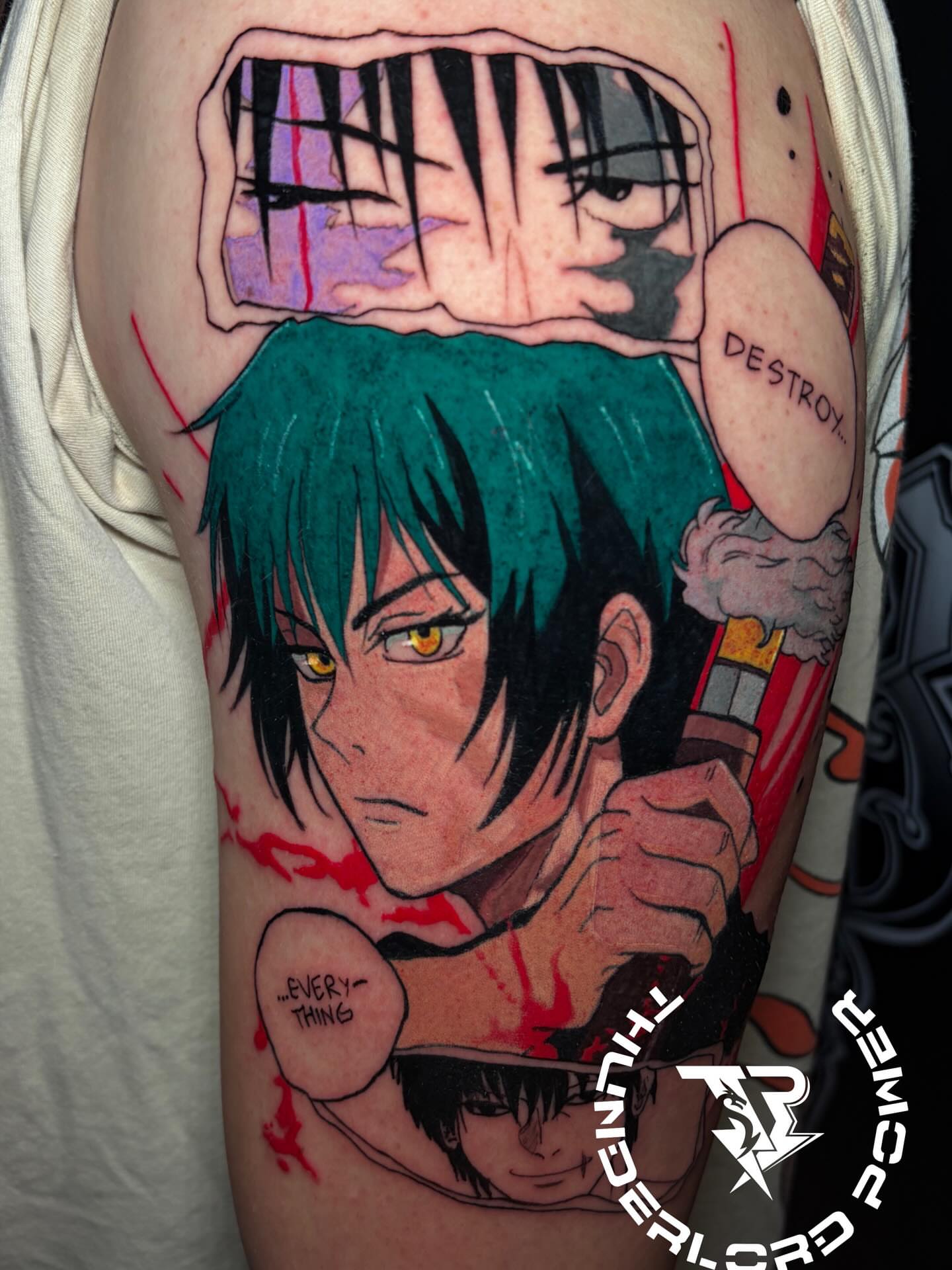 Anime character anime tattoo on the forearm by ⚜️Dub Aizpurua⚜️
