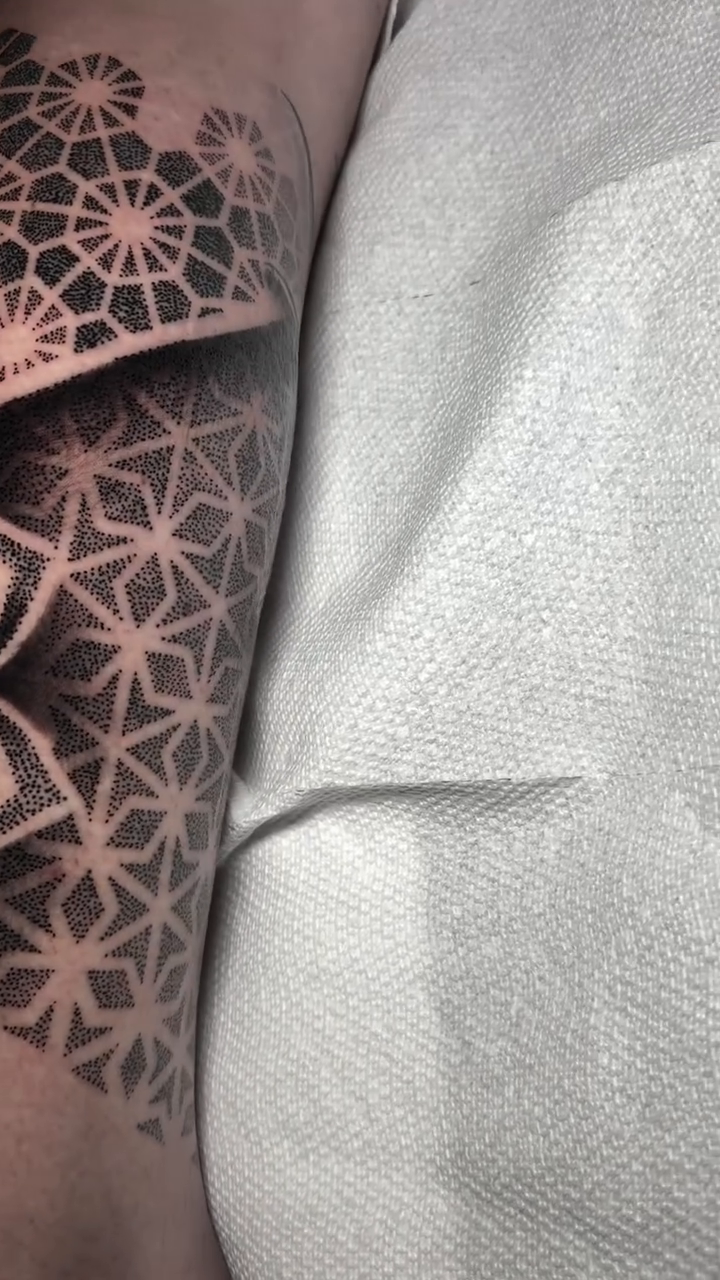 Mandala and geometric patterns geometric tattoo by David Mushaney