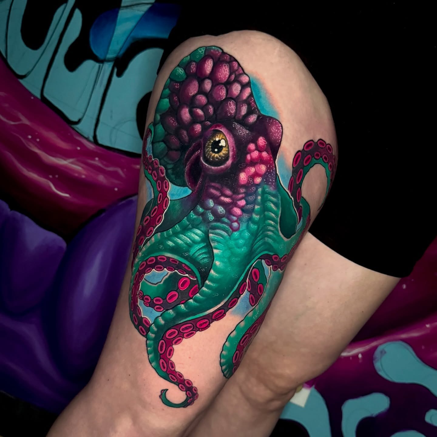 Octopus realism tattoo on the forearm by Rebecca Preble