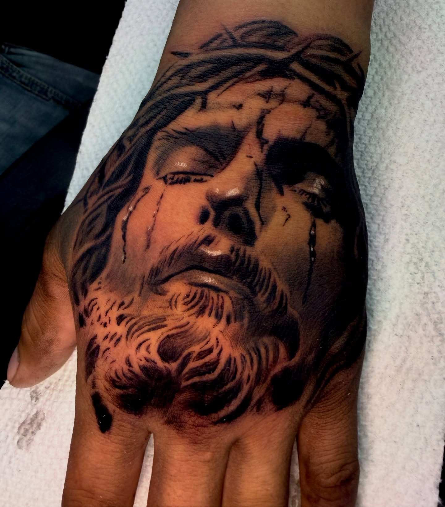 Tattoo by @tat2one — realism, dark_realism